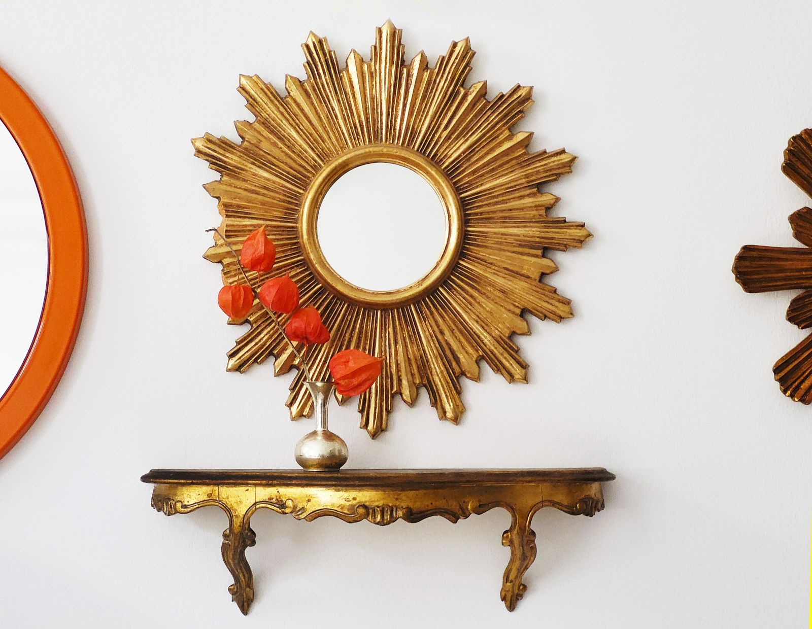 Mid Century Florentine Giltwood Wall Console, 1950s photo furniture