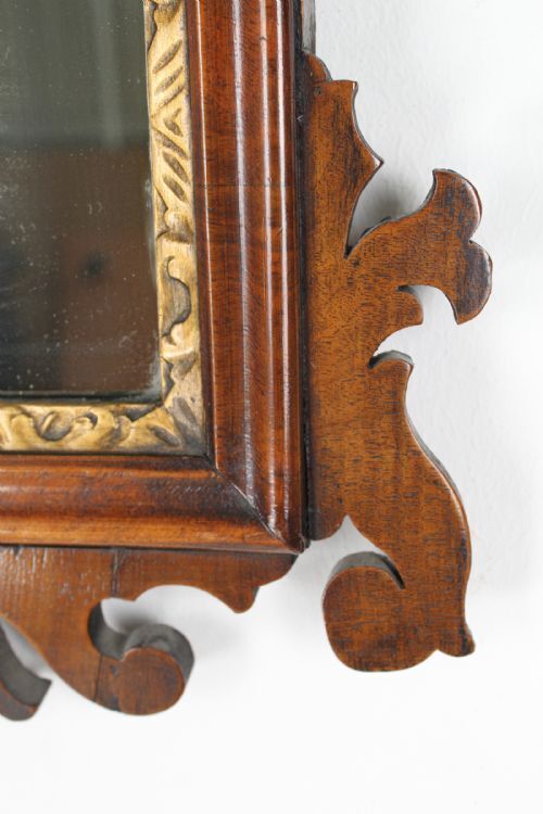 George II Walnut “Chippendale” Fretwork Mirror photo 600.0