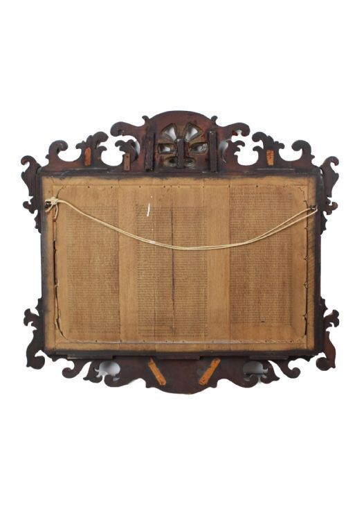 Home Decor George II Walnut “Chippendale” Fretwork Mirror photo