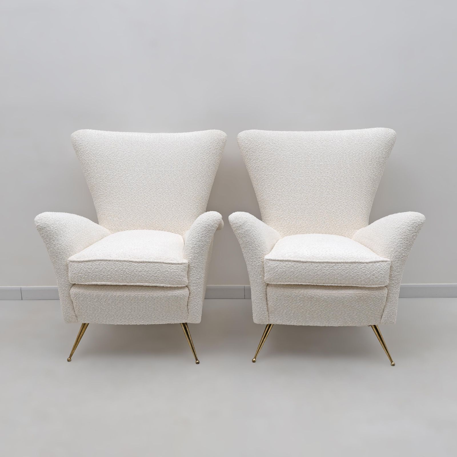 Gio Ponti Art Dèco Italian Lounge Armchair From Hotel Bristol Merano, 50s, Pair photo for sale