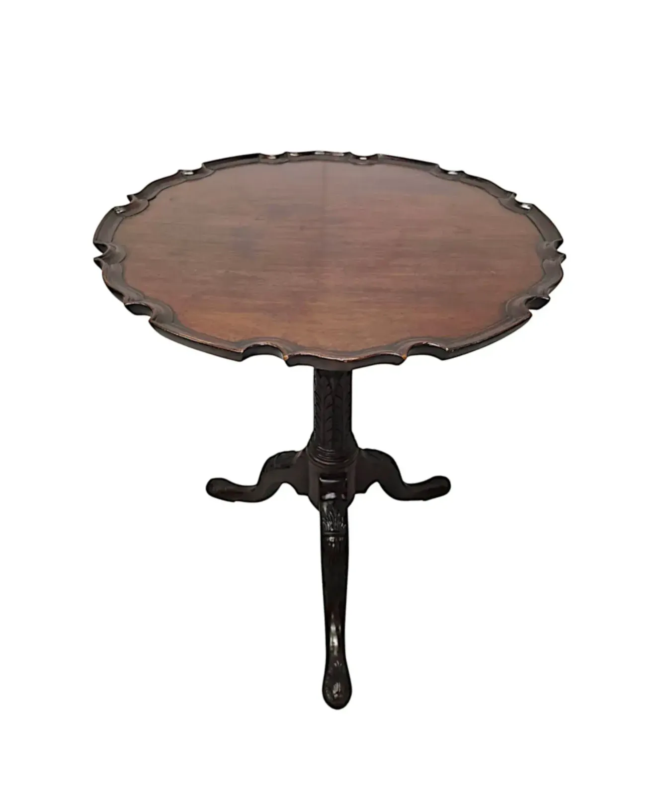 A Very Rare Georgian Irish Flip Top Table With Pie Crust Top