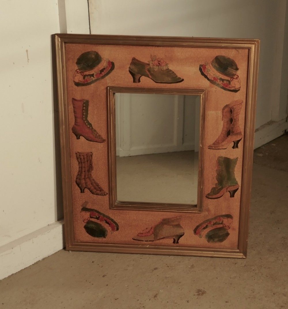 Painted Advertising Wall Mirror photo Home Decor