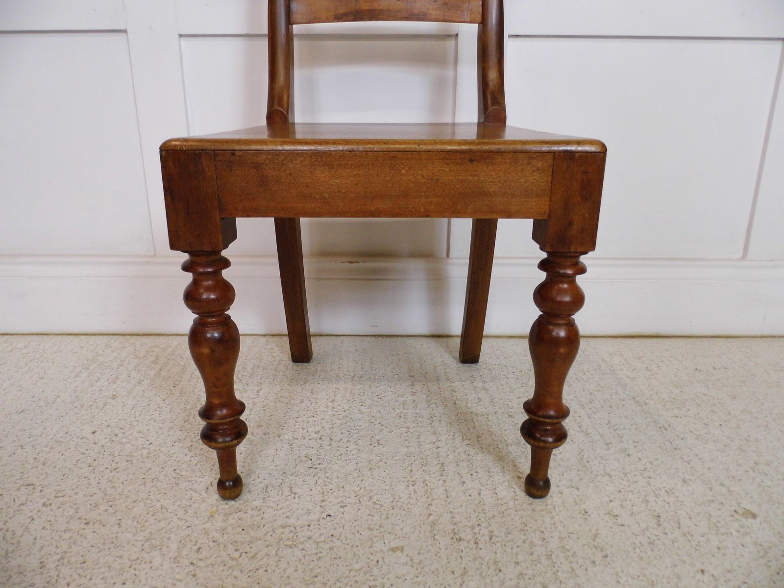 Antique Victorian Mahogany Bar Back Side Hall Dining Chair Turned Front Legs photo buy