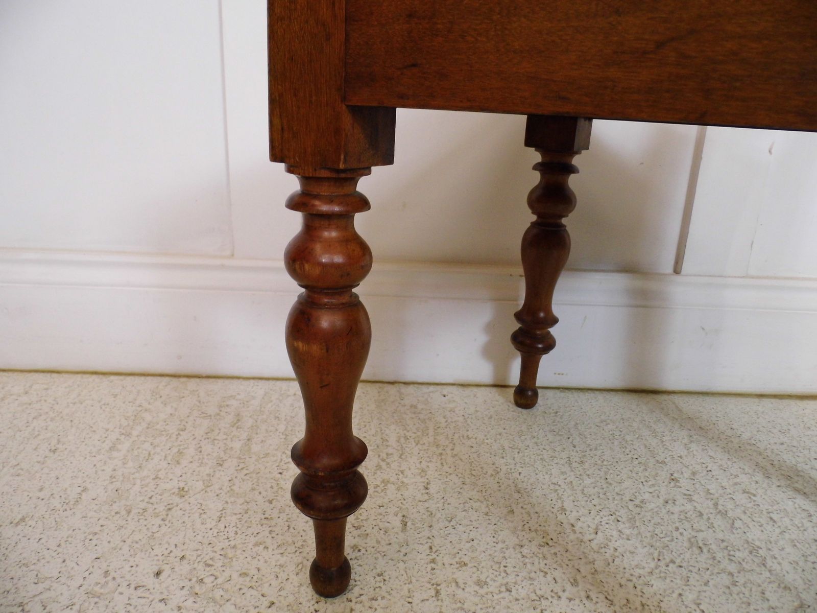 photo for sale Antique Victorian Mahogany Bar Back Side Hall Dining Chair Turned Front Legs