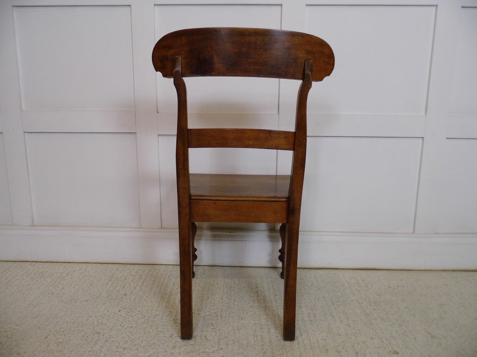Furniture Antique Victorian Mahogany Bar Back Side Hall Dining Chair Turned Front Legs photo