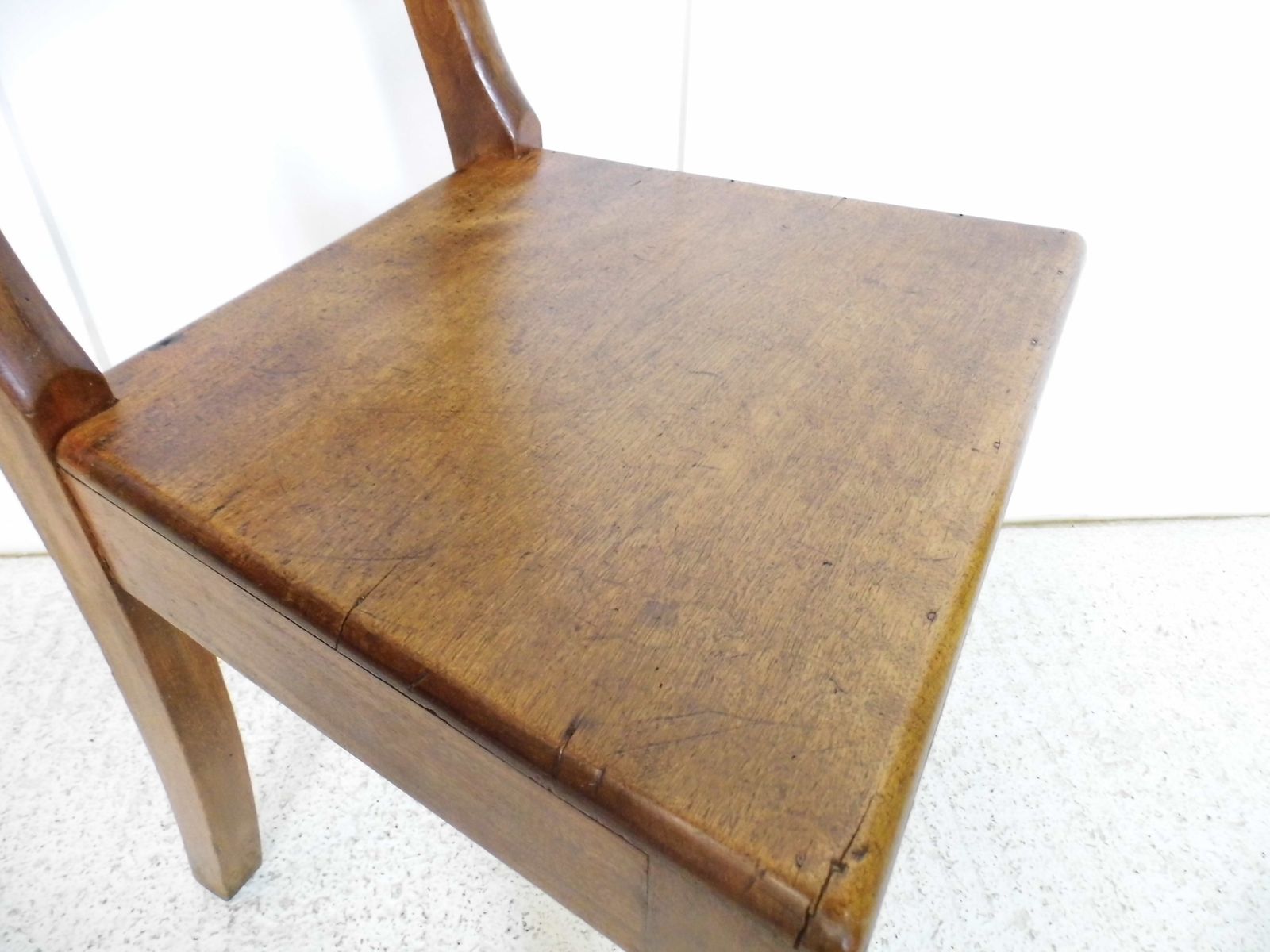 165.0 Antique Victorian Mahogany Bar Back Side Hall Dining Chair Turned Front Legs photo