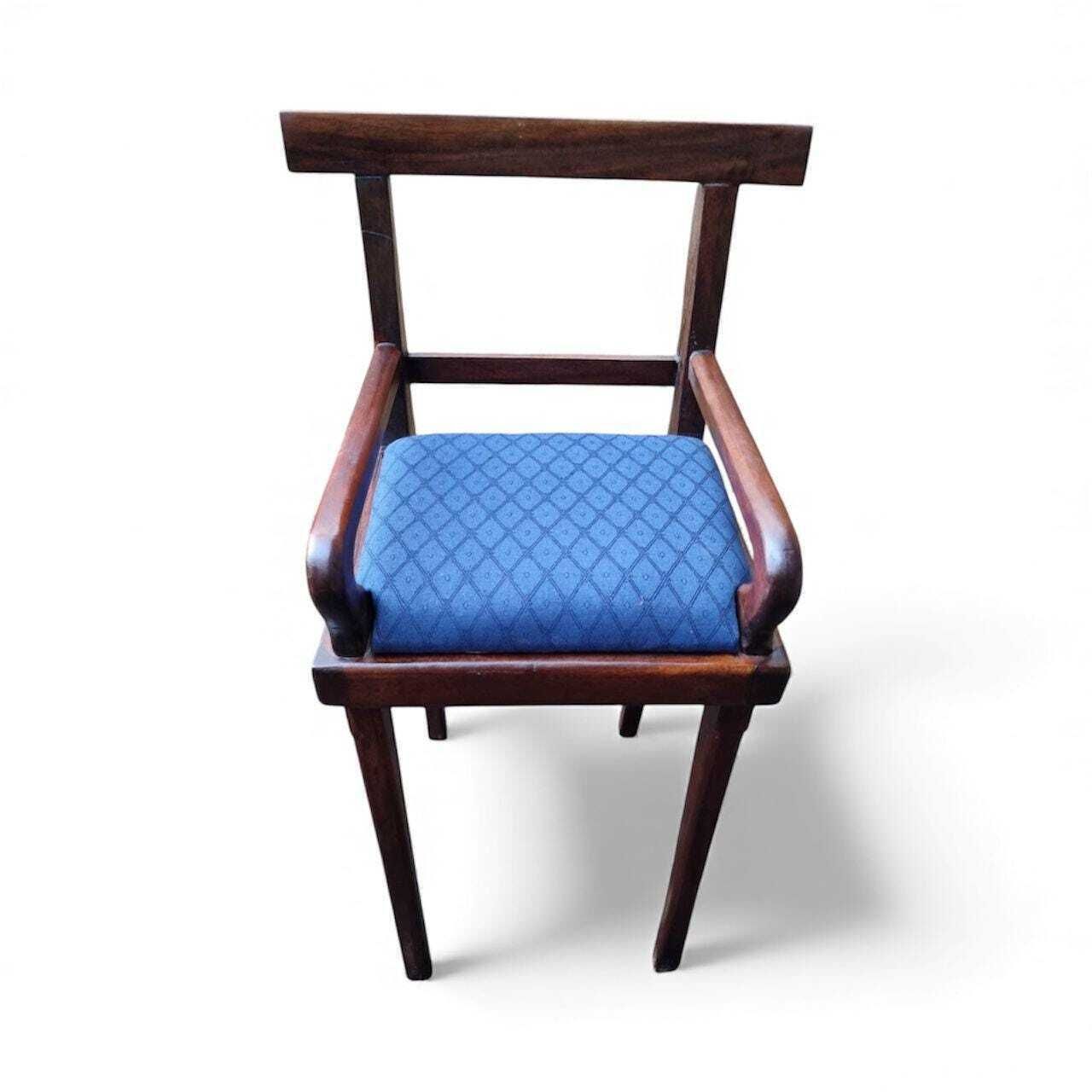 Vintage Children Wooden Chair With Arms / C. 1930 photo for sale