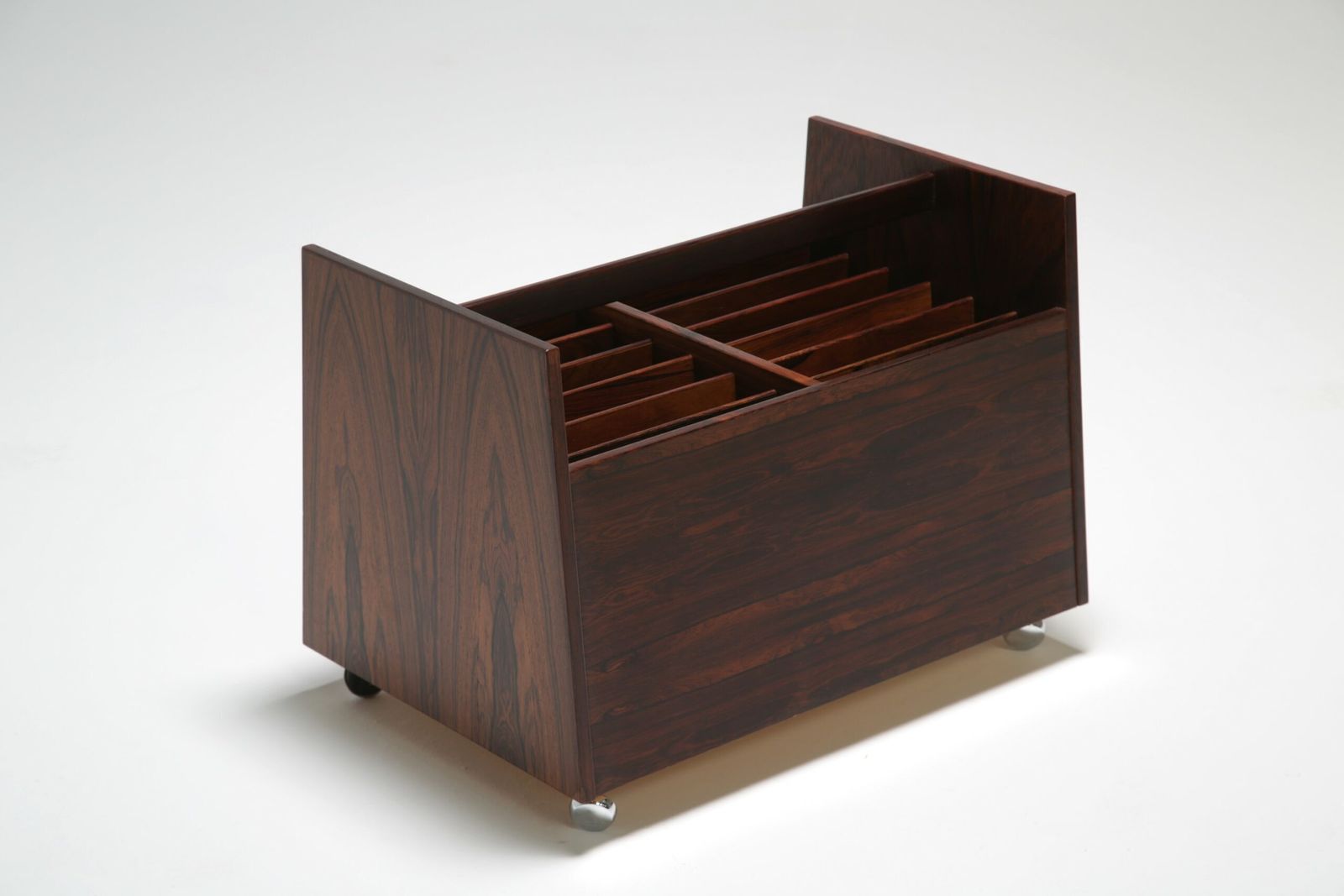 Rolf Hesland Magazine Rack: Model 'Scala' In Steam Bent Rosewood For Bruksbo, Norway, 1960s