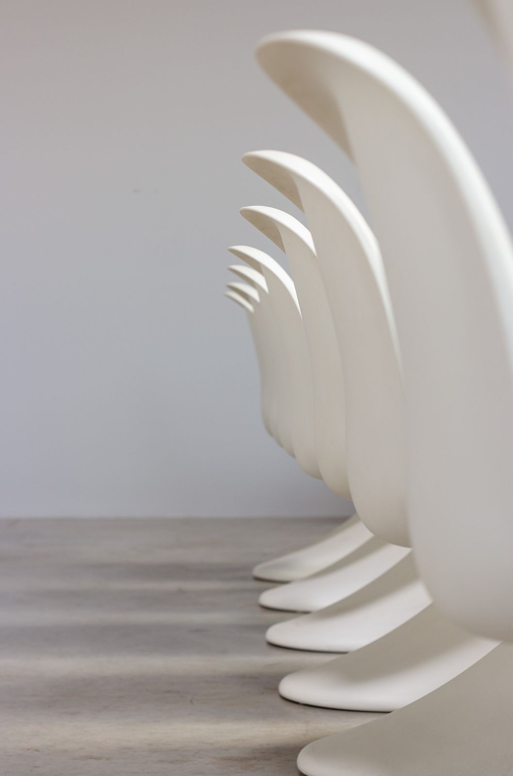 photo for sale Verner Panton Set Of 8 Panton Dining Chairs Vitra