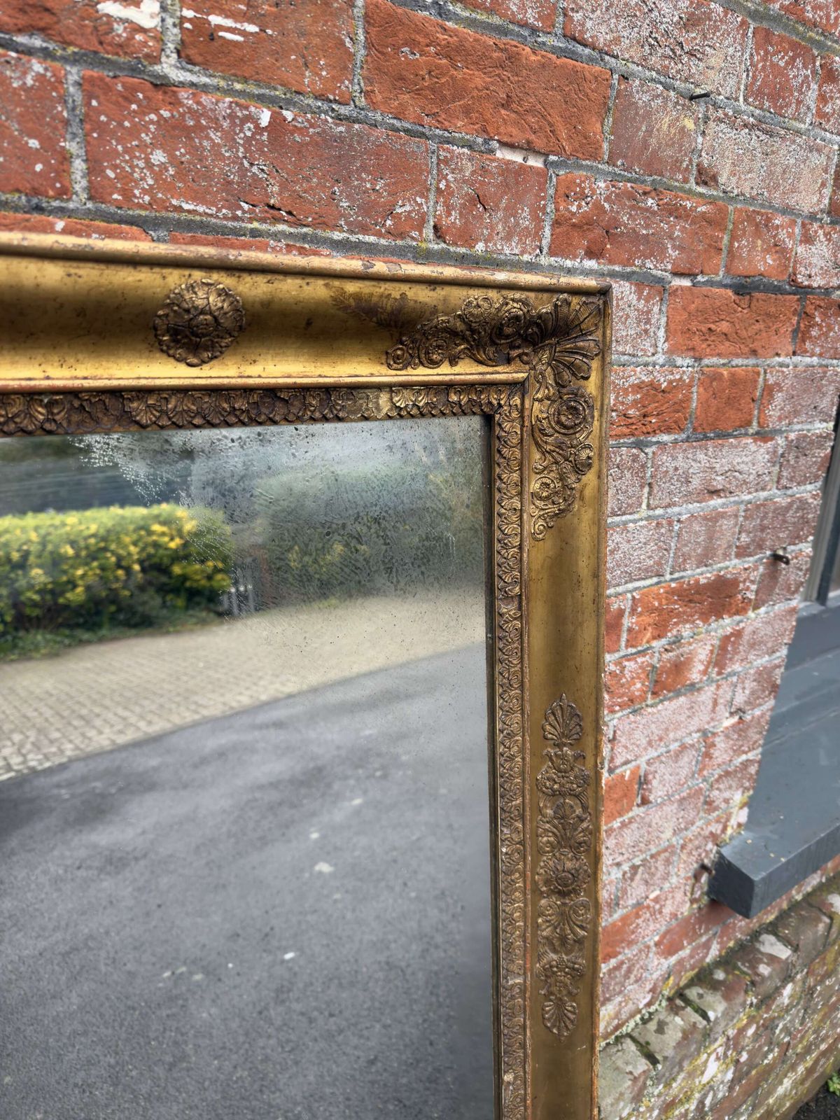 A Superb Large Early Antique 19th C Gilt Louis Philippe Overmantle Mirror. photo furniture