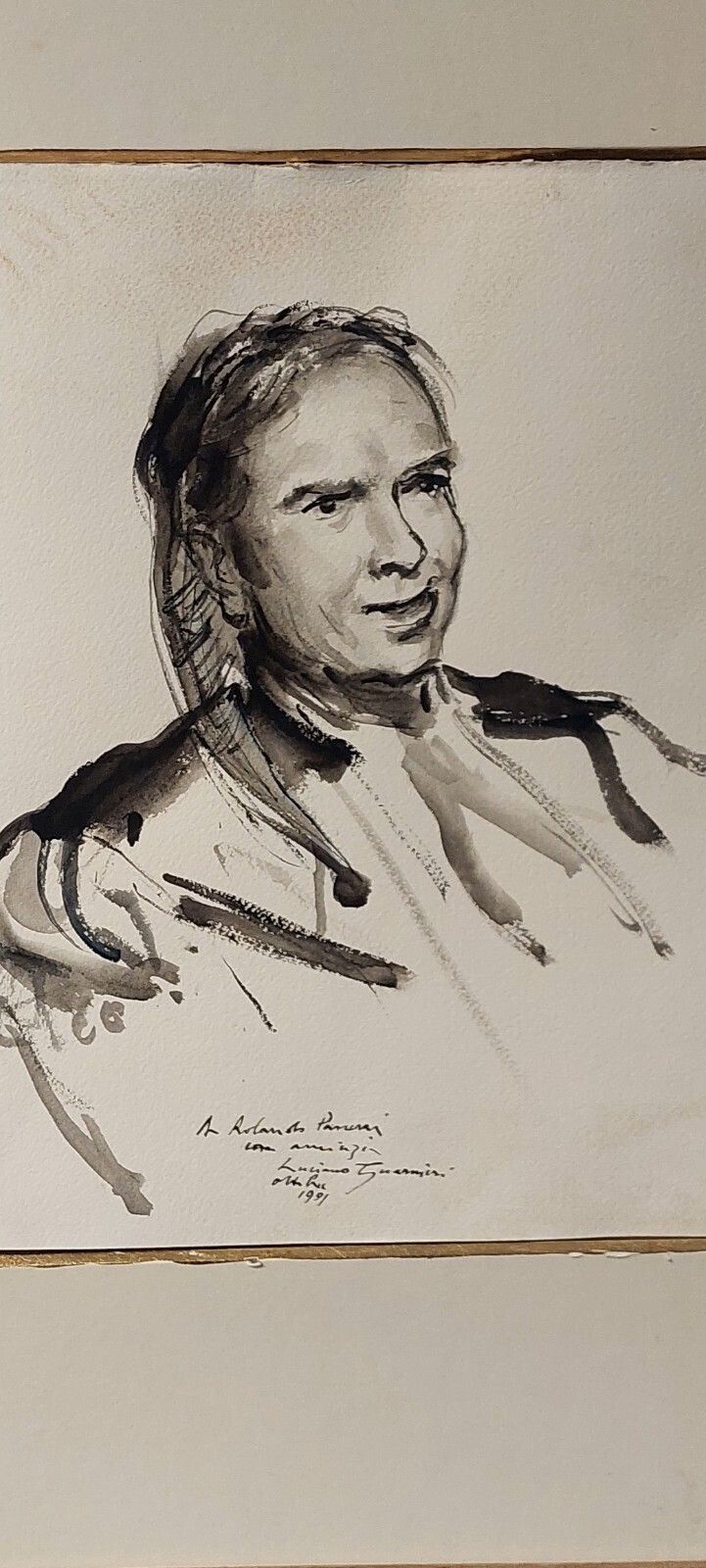 Luciano Guarnieri Painting Portrait To The Baritone Rolando Panerai 1991 photo buy