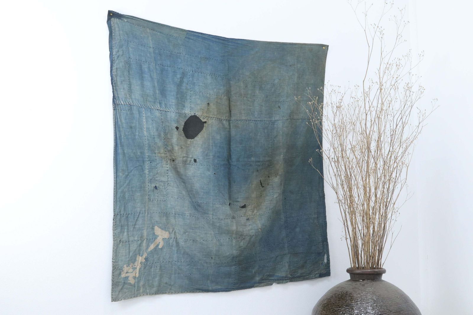 photo furniture Early 20th Century Japanese Indigo Dyed Cotton Furoshiki Boro