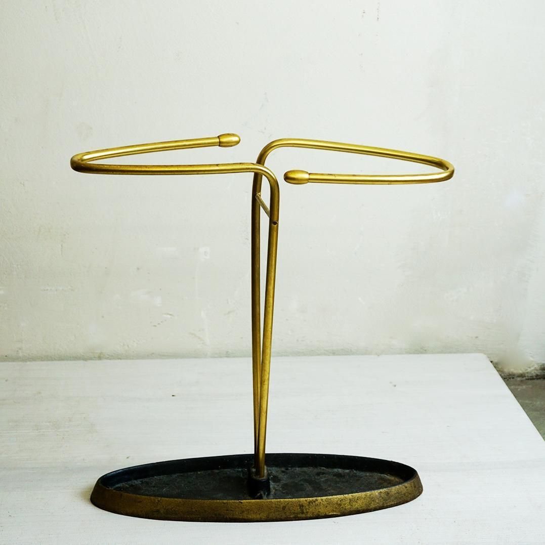 Austrian Mid Century Metal And Iron Umbrella Stand photo furniture