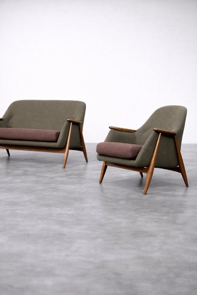 photo for sale Mid Century Modern Pallas Living Room Set By Svante Skogh For Asko, Finland, 1950s, Set Of 2
