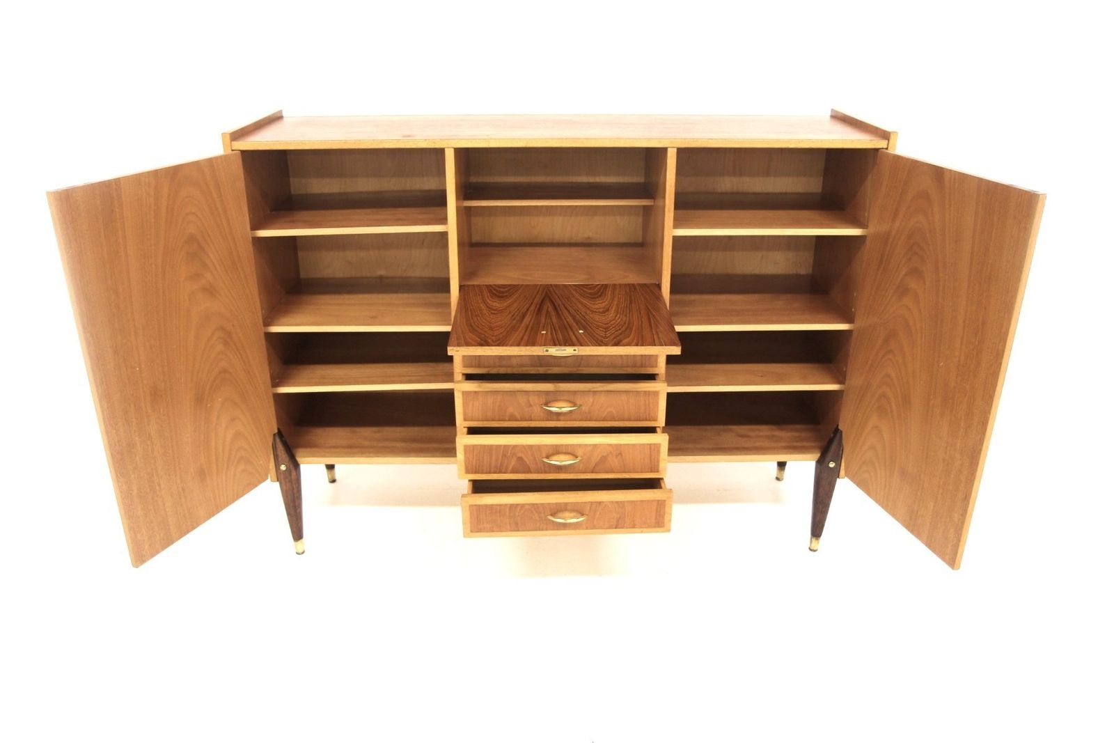 Enfilade scandinave en teck et chêne, Suède, 1950 photo Mobilier
