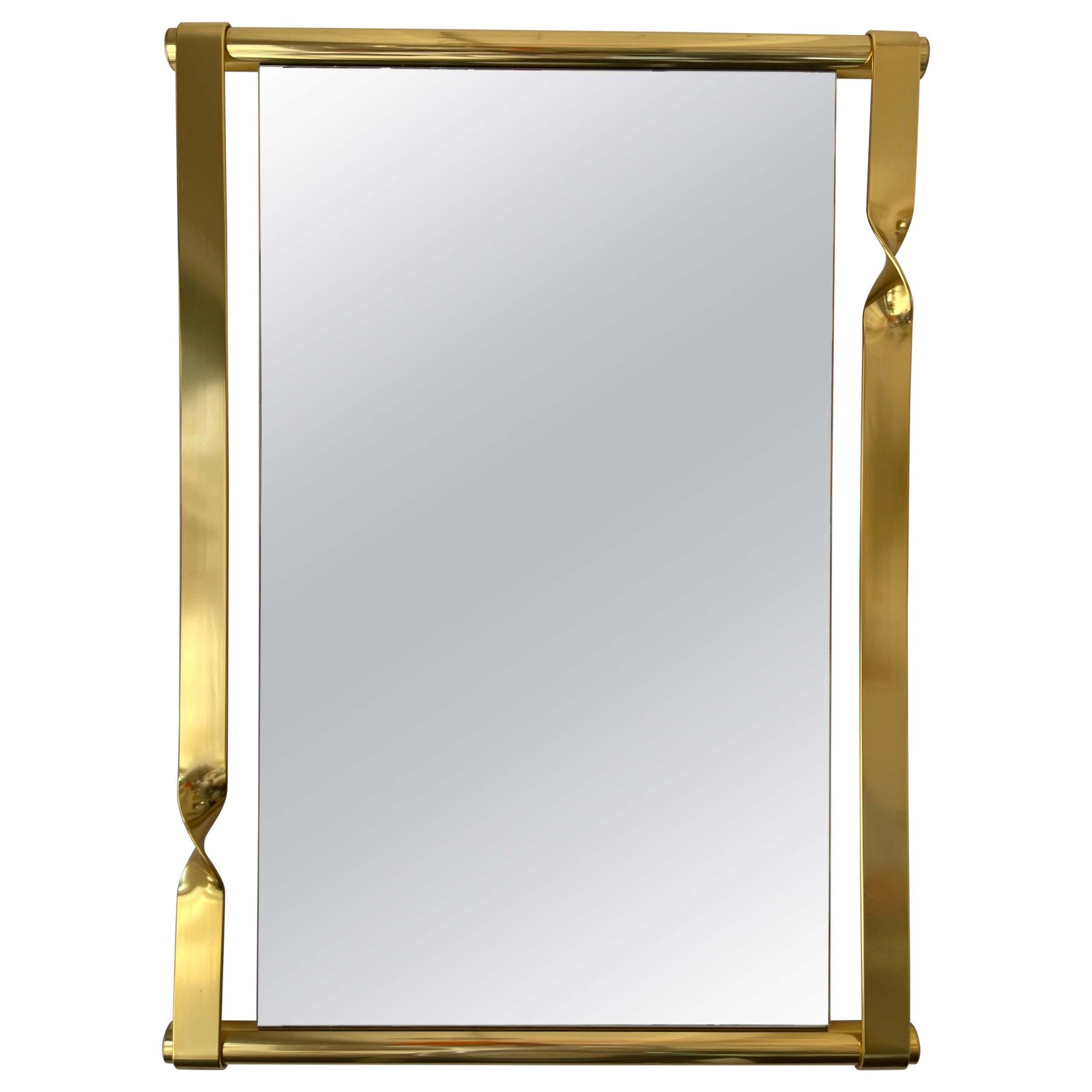 Brass Mirror By Luciano Frigerio, Italy, 1970s