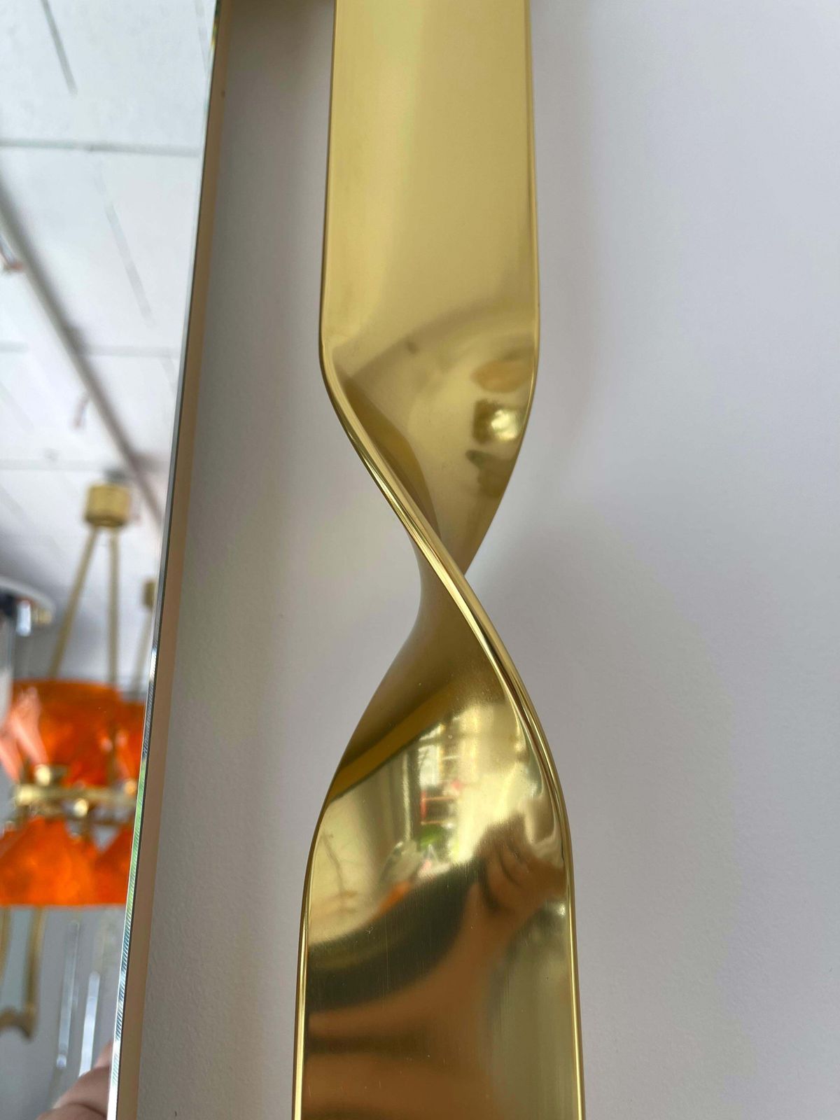 Brass Mirror By Luciano Frigerio, Italy, 1970s photo for sale