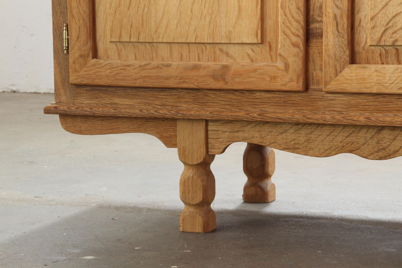 Vintage 1970s Danish Oak Low Cabinet / Sideboard, Henning Kjærnulf Style photo vintage