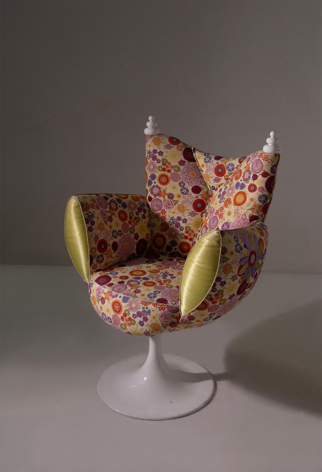 Rare Italian Armchair By Ken Scott From The Space Age Period, Designer Fabric photo furniture