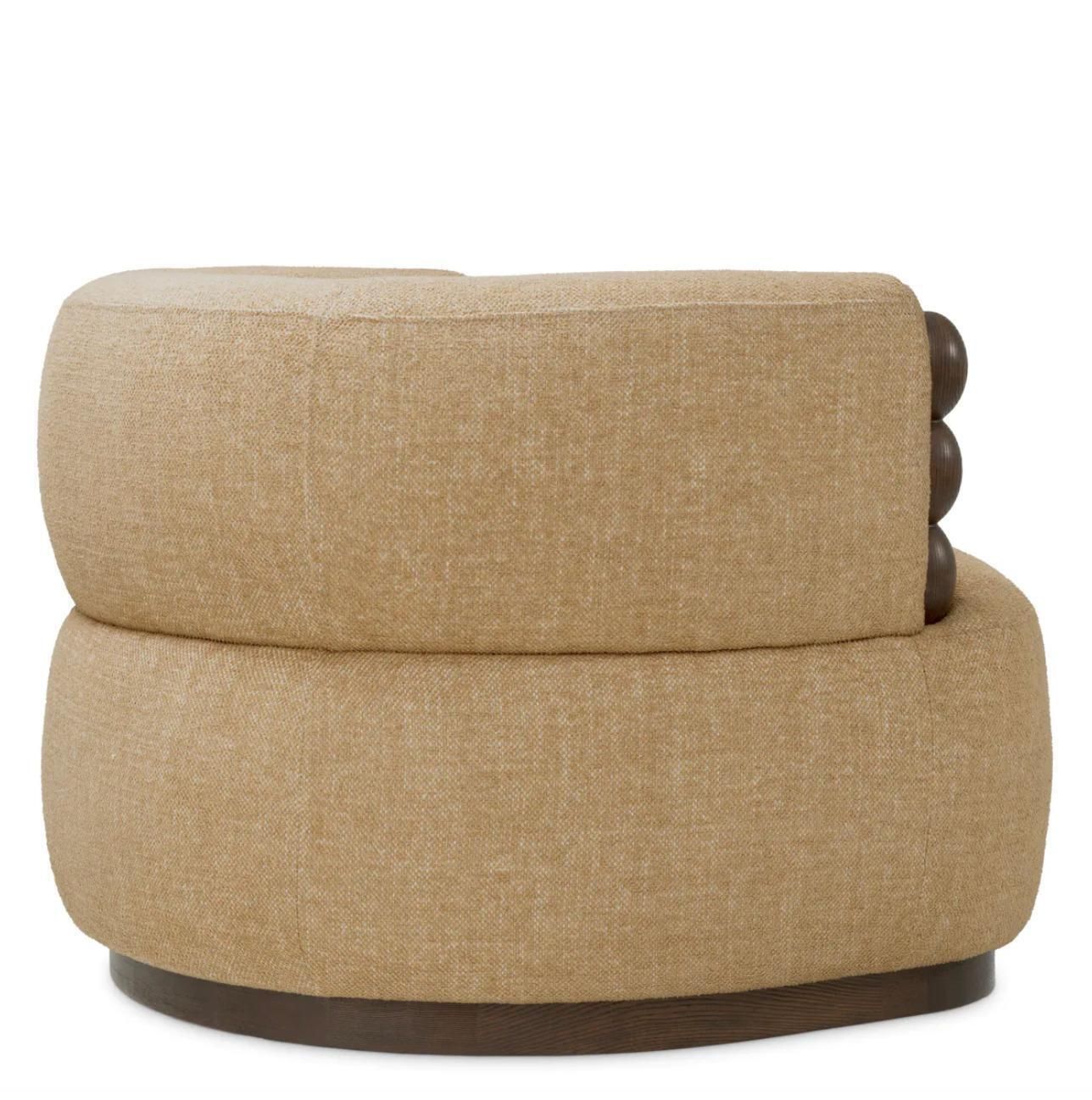 Chair In Renato Honey Fabric With Ebony Wood Finish, Contemporary Design photo 2856.0