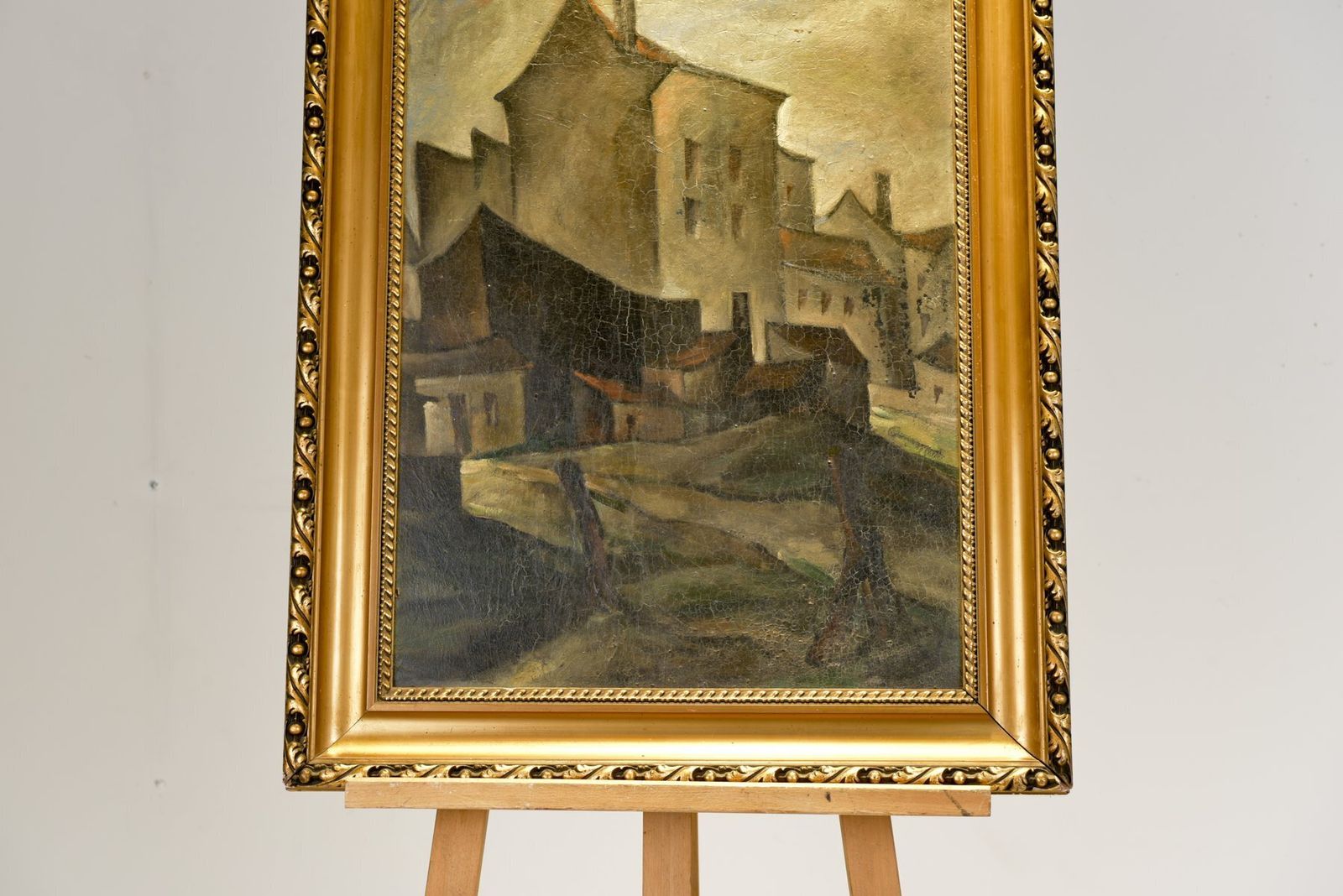 Expressionistic City View Of Berlin Street Scene, 1925, Oil On Cardboard, Framed photo Art