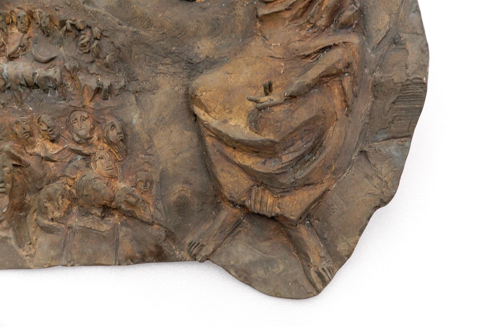 Jesus And His Disciples Wall Bronze Plaque From An Eastern European Church photo vinterior