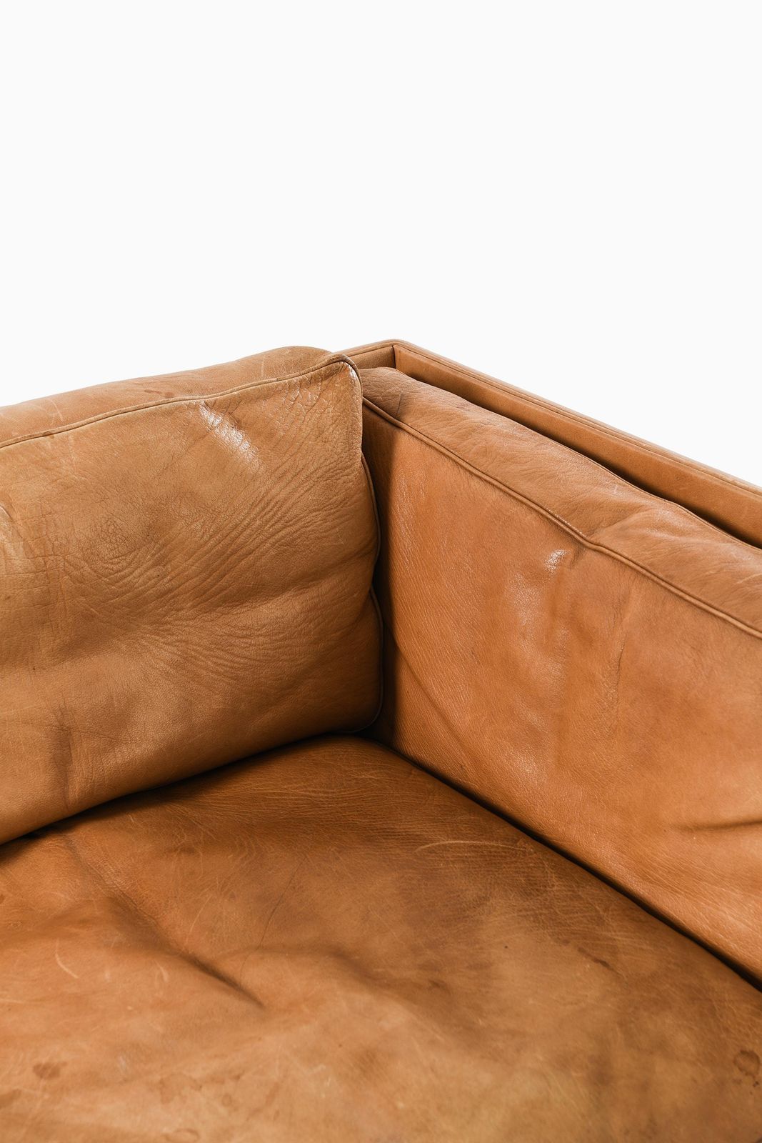 Sofa In Leather And Rosewood By Illum Wikkelsø, 1960s photo buy