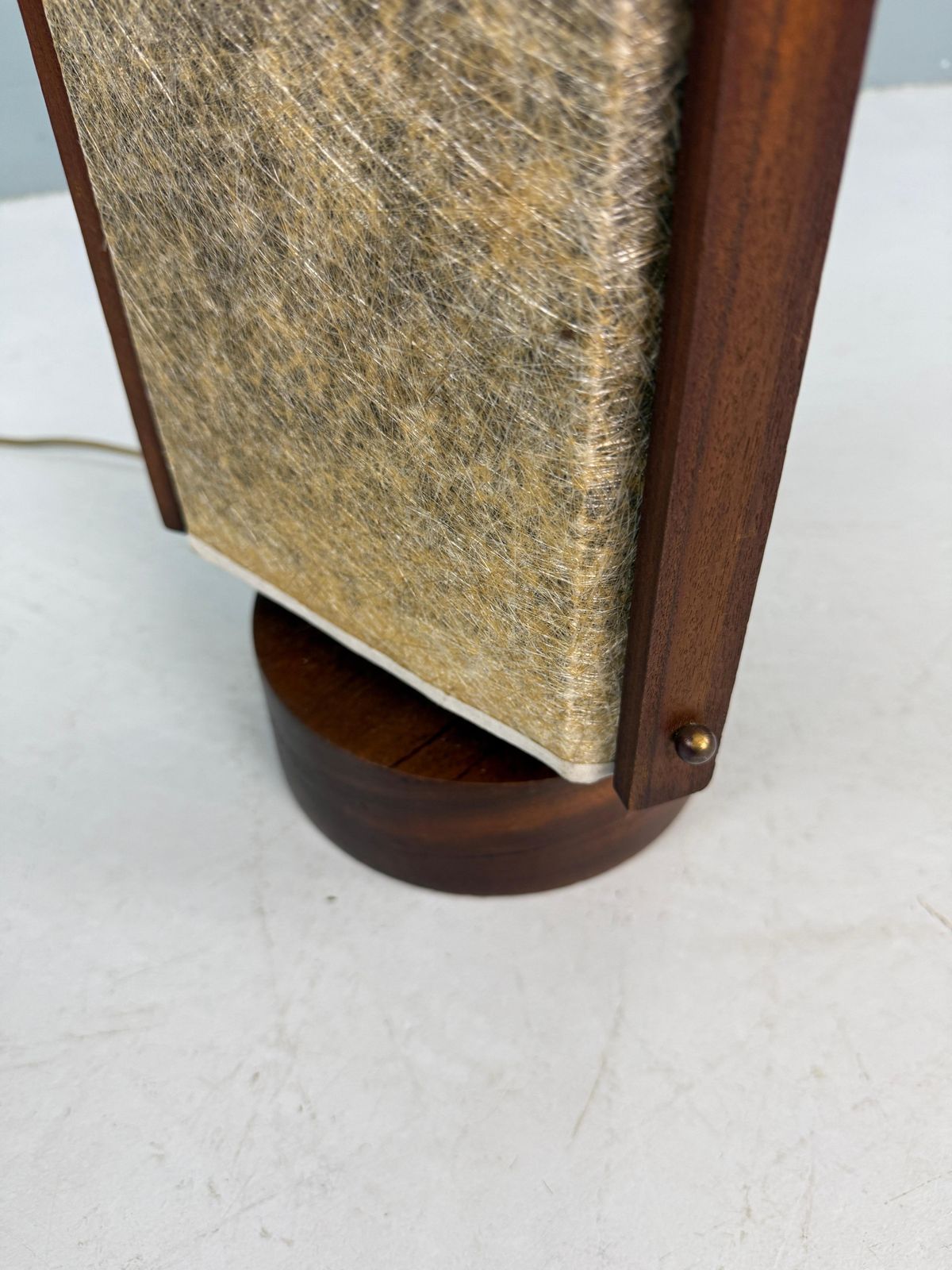 photo furniture Danish Mid Century Fiberglass And Teak Floor Lamp   1960