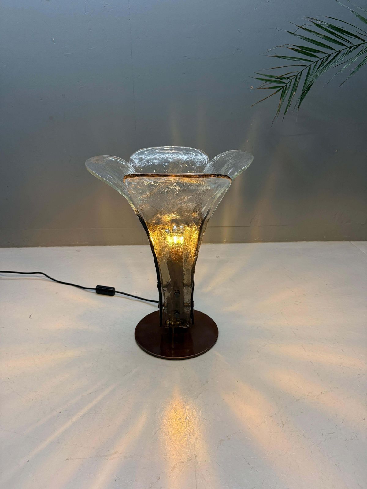 Rare Mid Century Murano Table Lamp By Carlo Nason For Mazzega  Italy photo furniture
