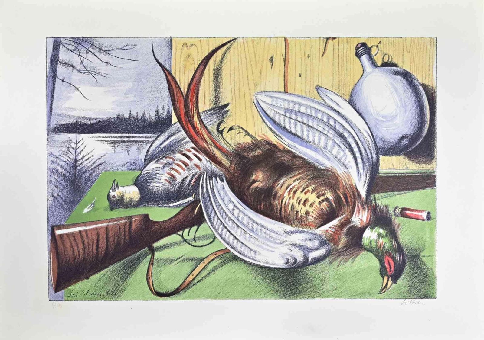 Gregorio Sciltianafter The Hunt   Lithograph By Gregorio Sciltian   19681968