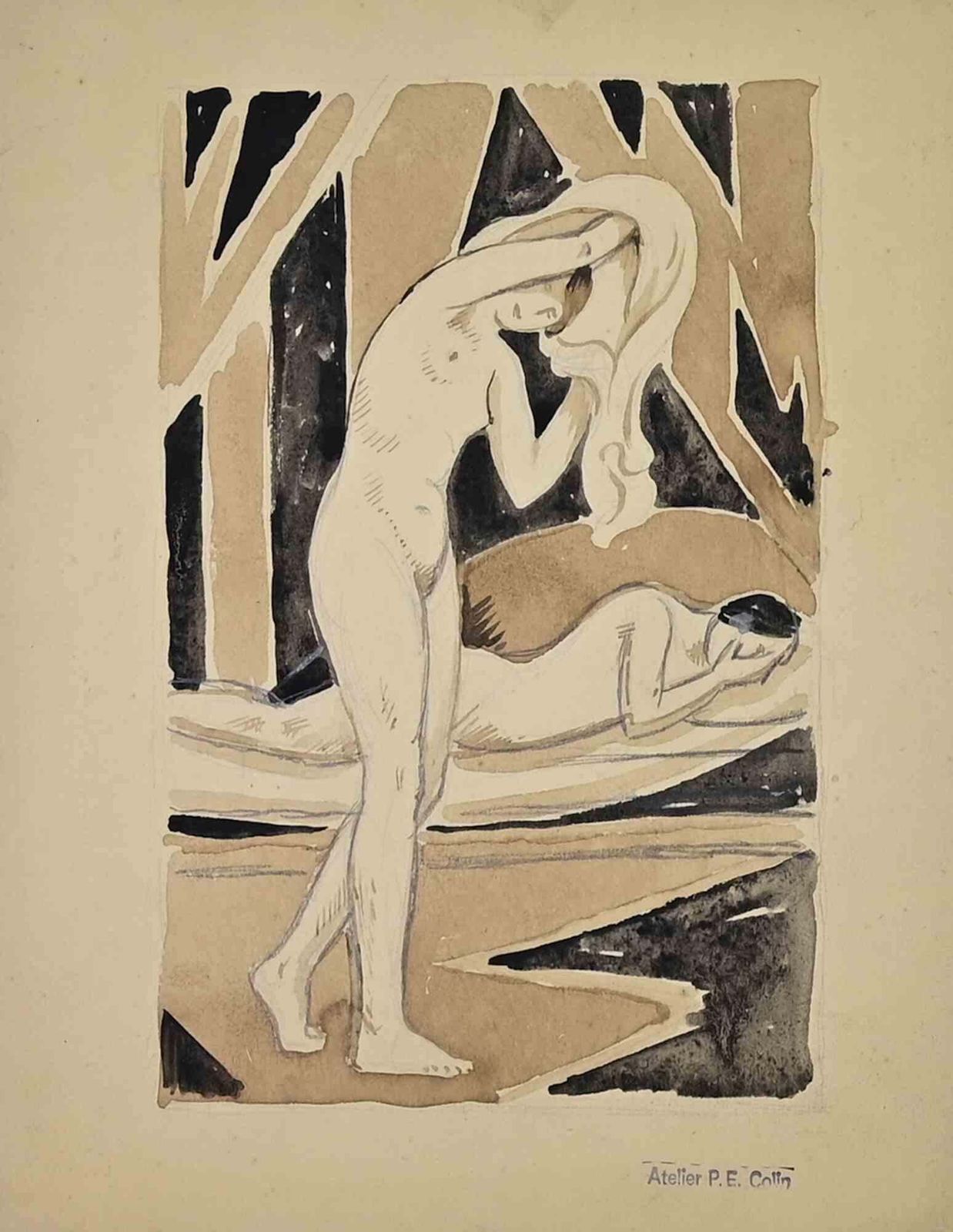 Paul Emile Colindeux Nues De Femme   Mixed Media By Paul Emile Colin   Early 20th Centuryearly 20th Century