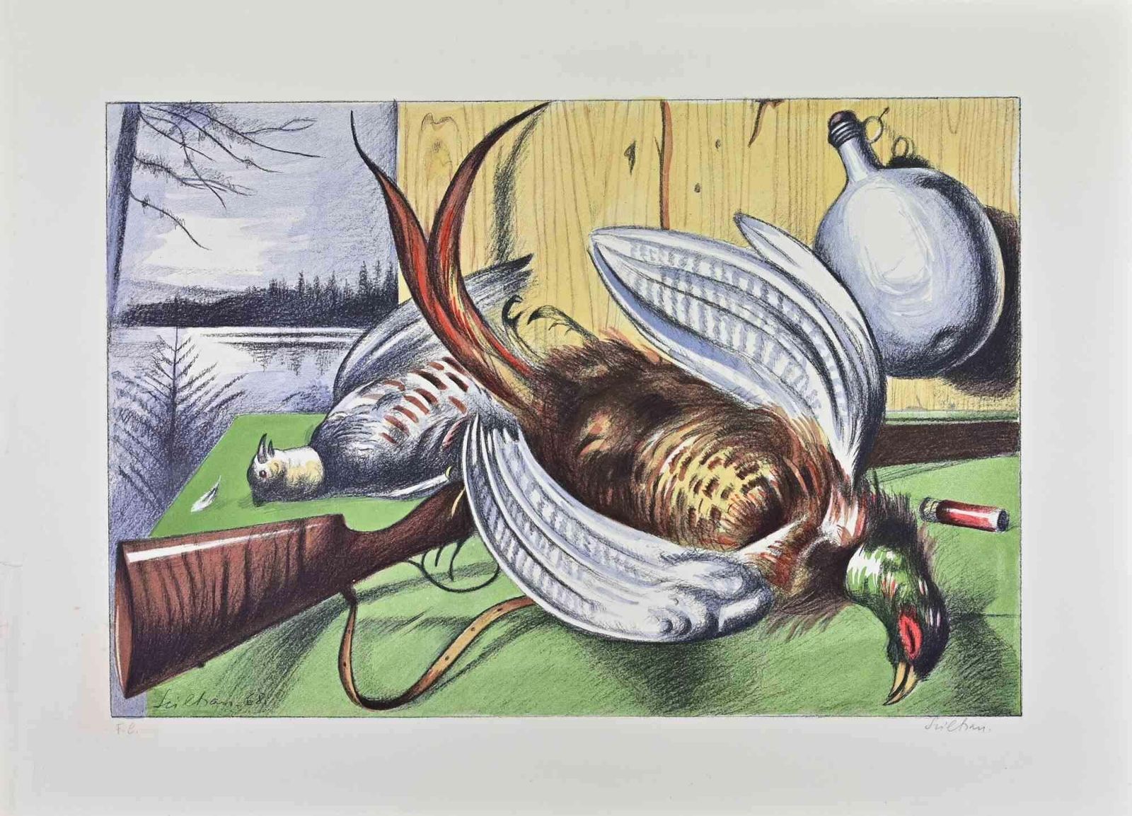 Gregorio Sciltianafter The Hunt   Lithograph By Gregorio Sciltian   19681968