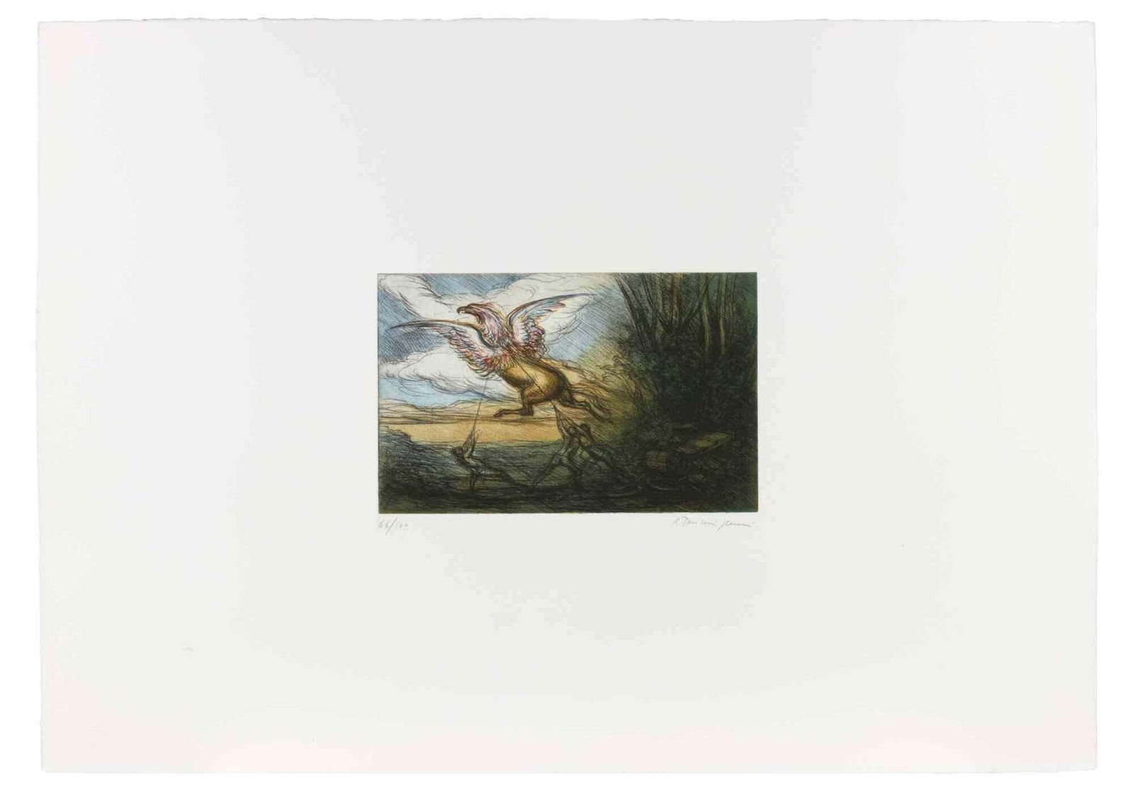 Riccardo Tommasi Ferronithe Capture Of The Griffin   Etching By Tommasi Ferroni   1970s1970s photo furniture