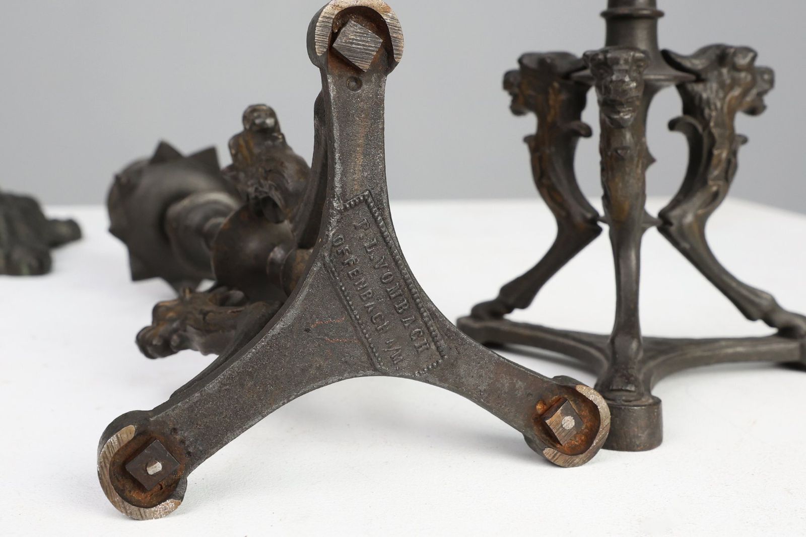 photo vinterior Crucifix And Candlesticks By P.L. Vombach, Germany, Set Of 3