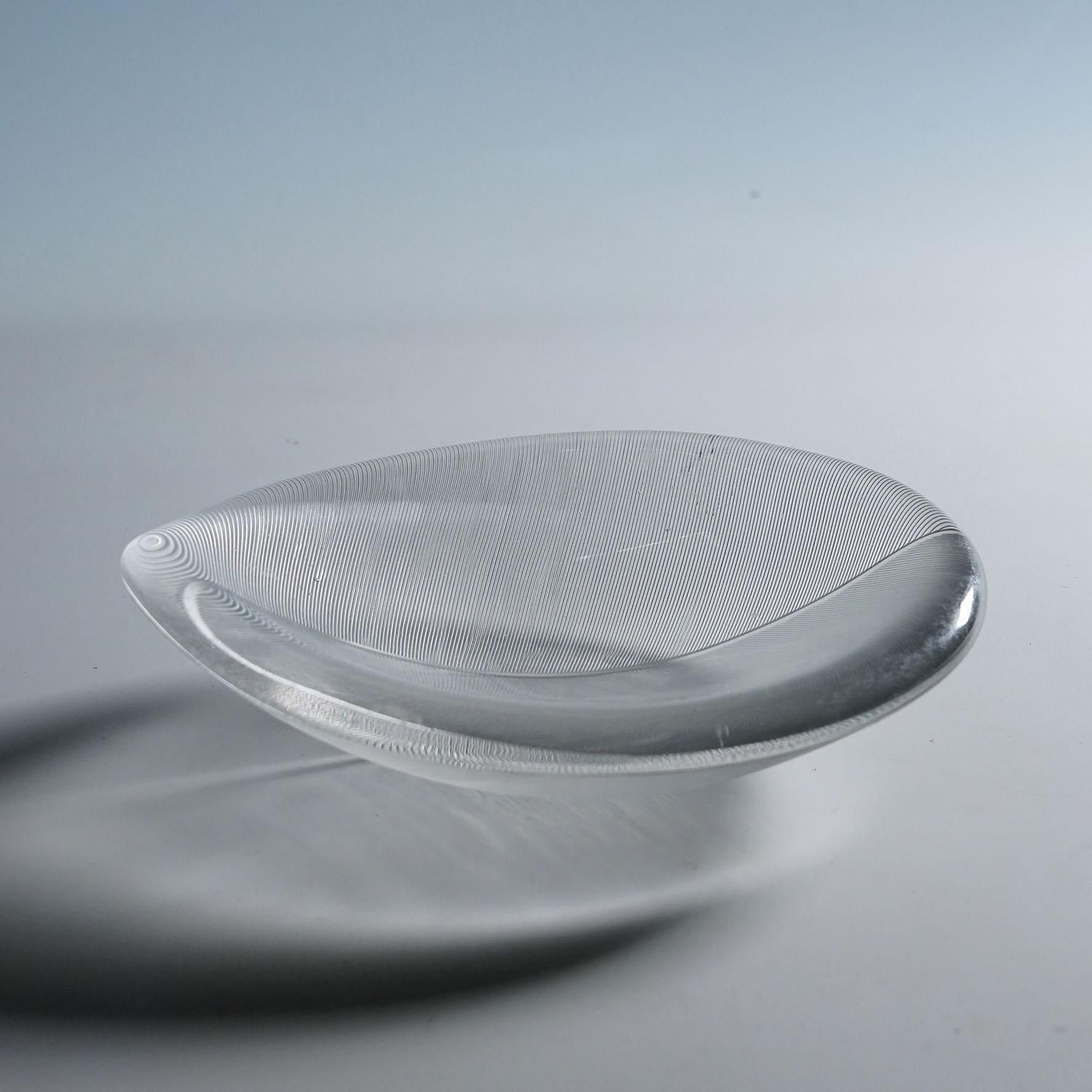 Large Vintage Art Glass Bowl By Tapio Wirkkala For Iittala 1950s photo furniture