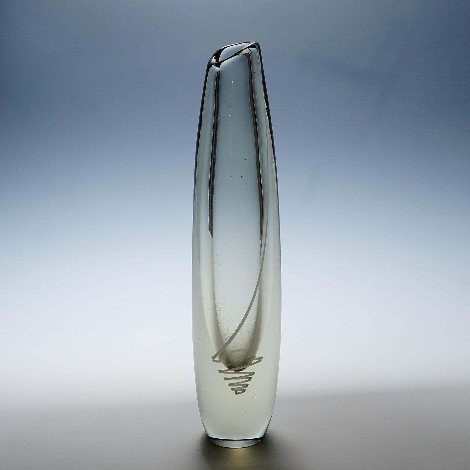 Art Glass Vase Serpente By Gunnel Nyman For Nuutajarvi Notsio photo Home Decor