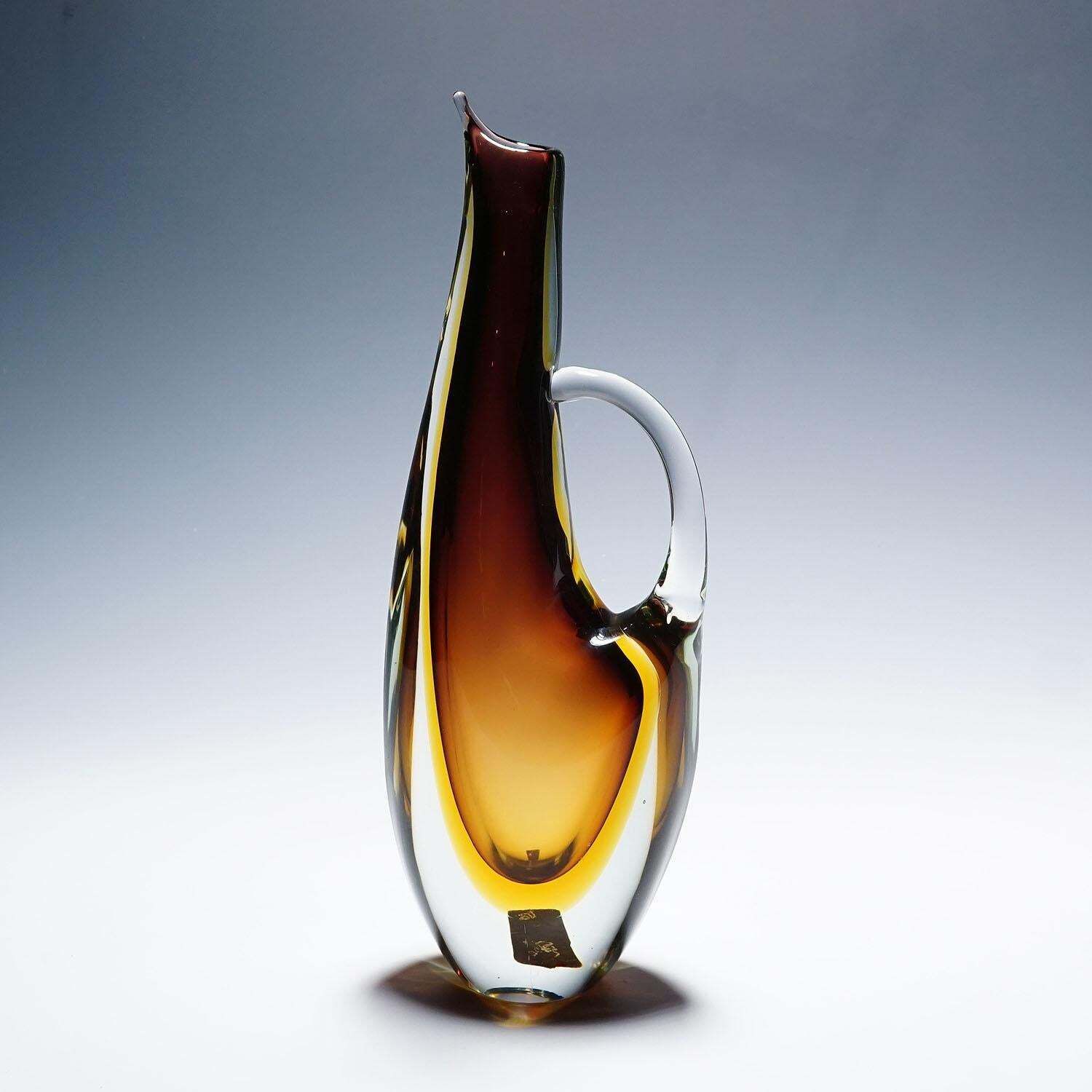 Vintage Murano Sommerso Glass Jug By Arte Nuova 1950s photo Home Decor