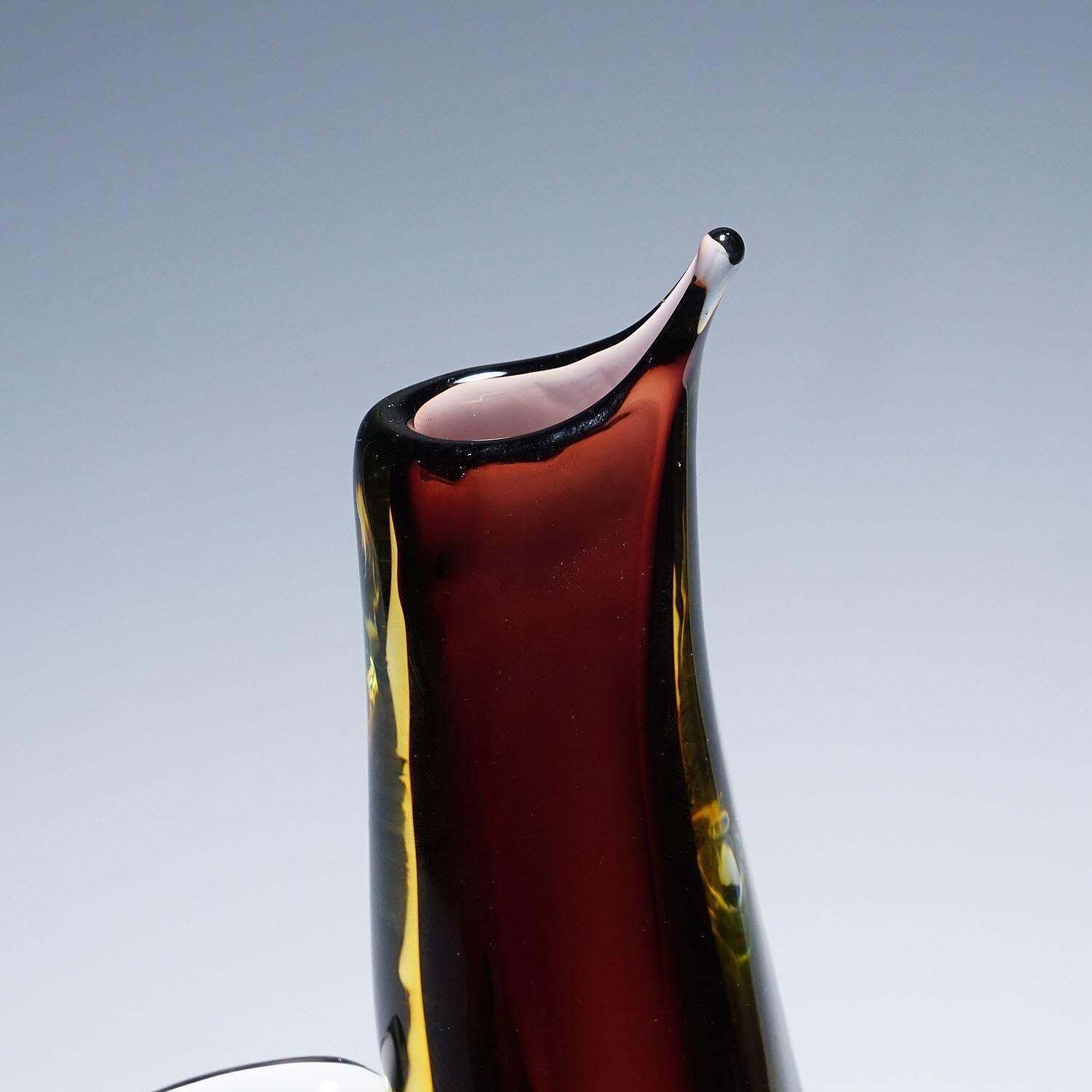 Vintage Murano Sommerso Glass Jug By Arte Nuova 1950s photo vintage