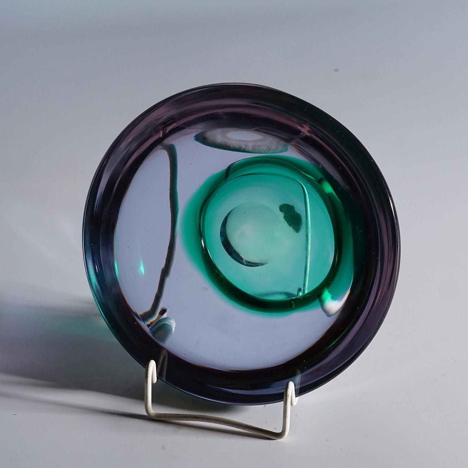 Seguso Vetri D'arte Murano Sommerso Glass Bowl 1960s photo buy