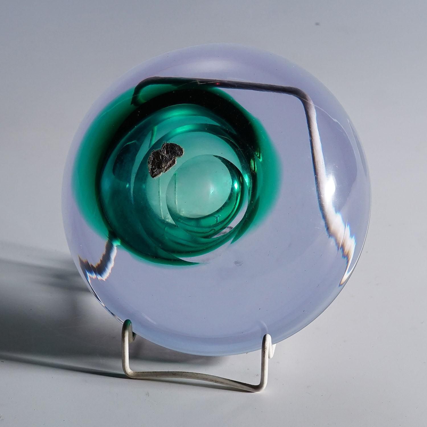 Seguso Vetri D'arte Murano Sommerso Glass Bowl 1960s photo vintage