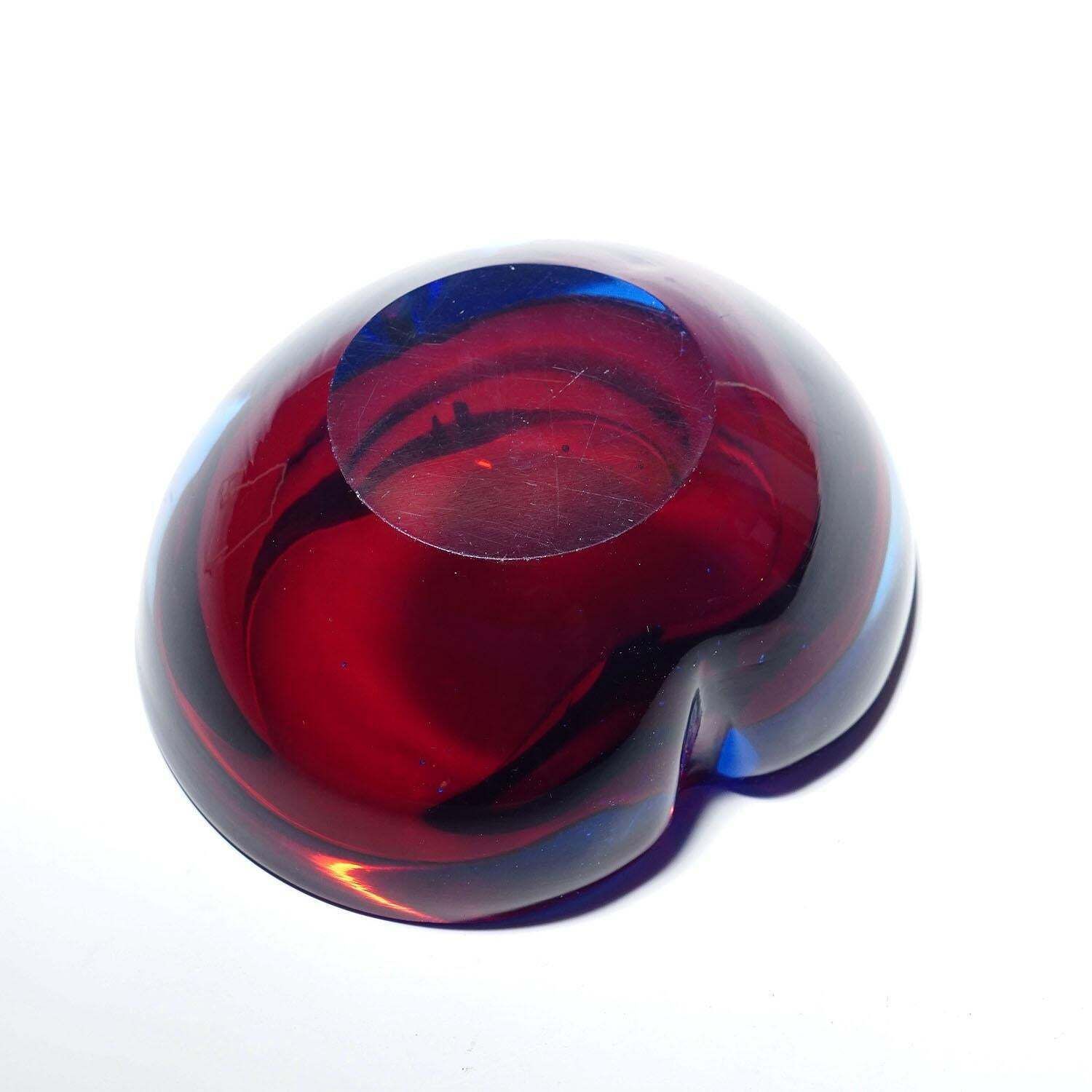 Seguso Vetri D'arte Murano Sommerso Glass Bowl 1960s photo buy