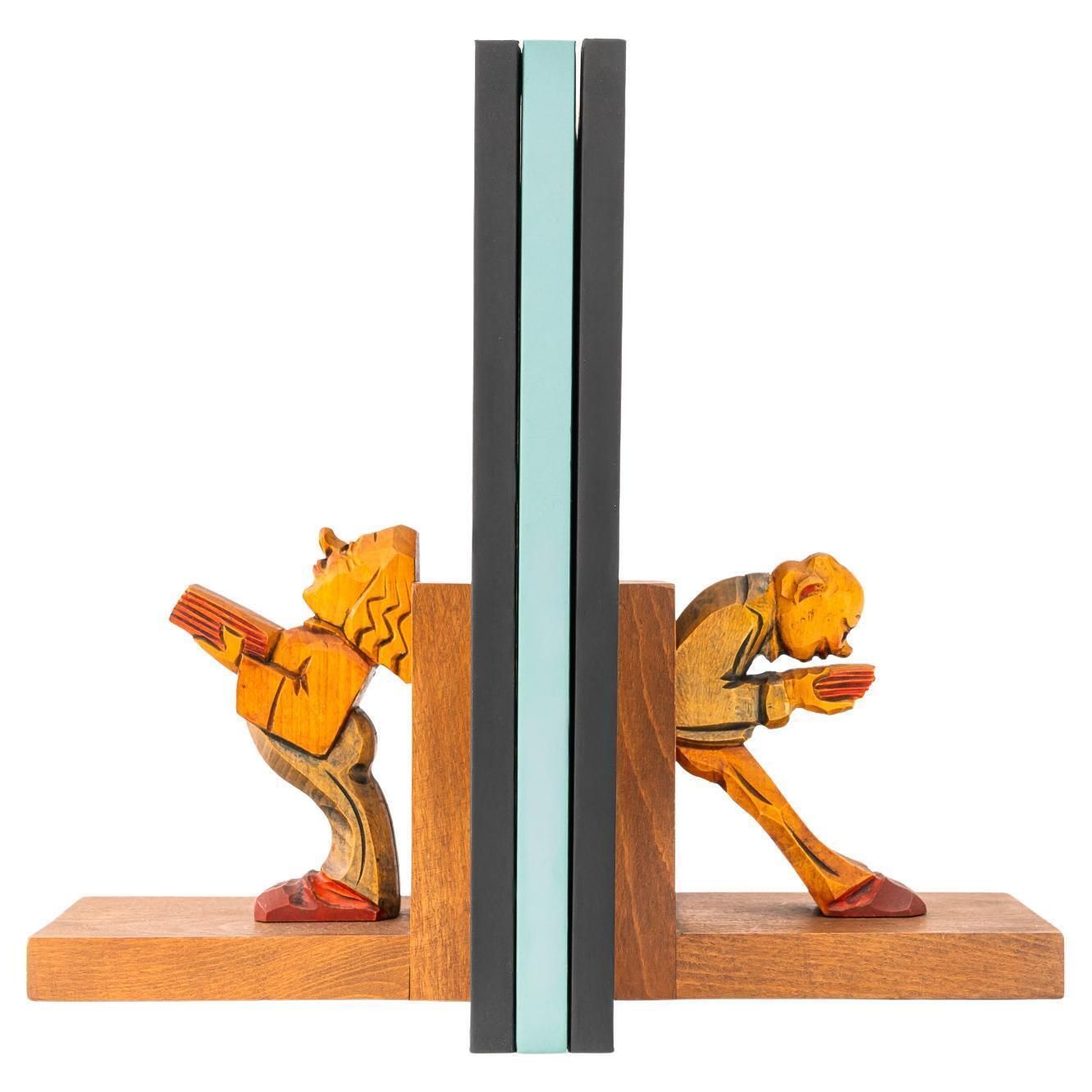 Art Deco Carved Bookends Around 1920s
