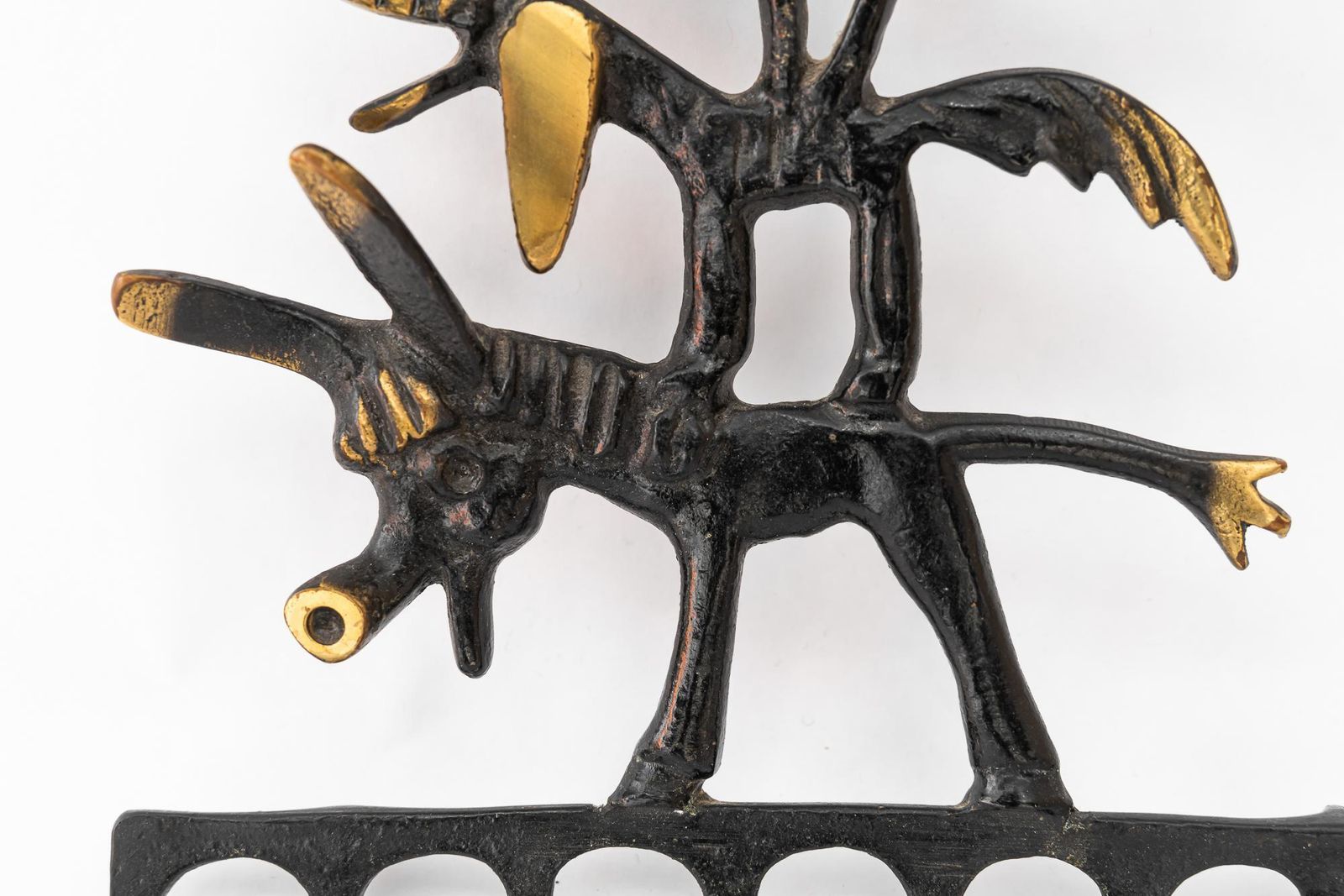 photo furniture Walter Bosse Brass Key Hanger Donkey, Dog, Cat And Cock, Hertha Baller, Austria