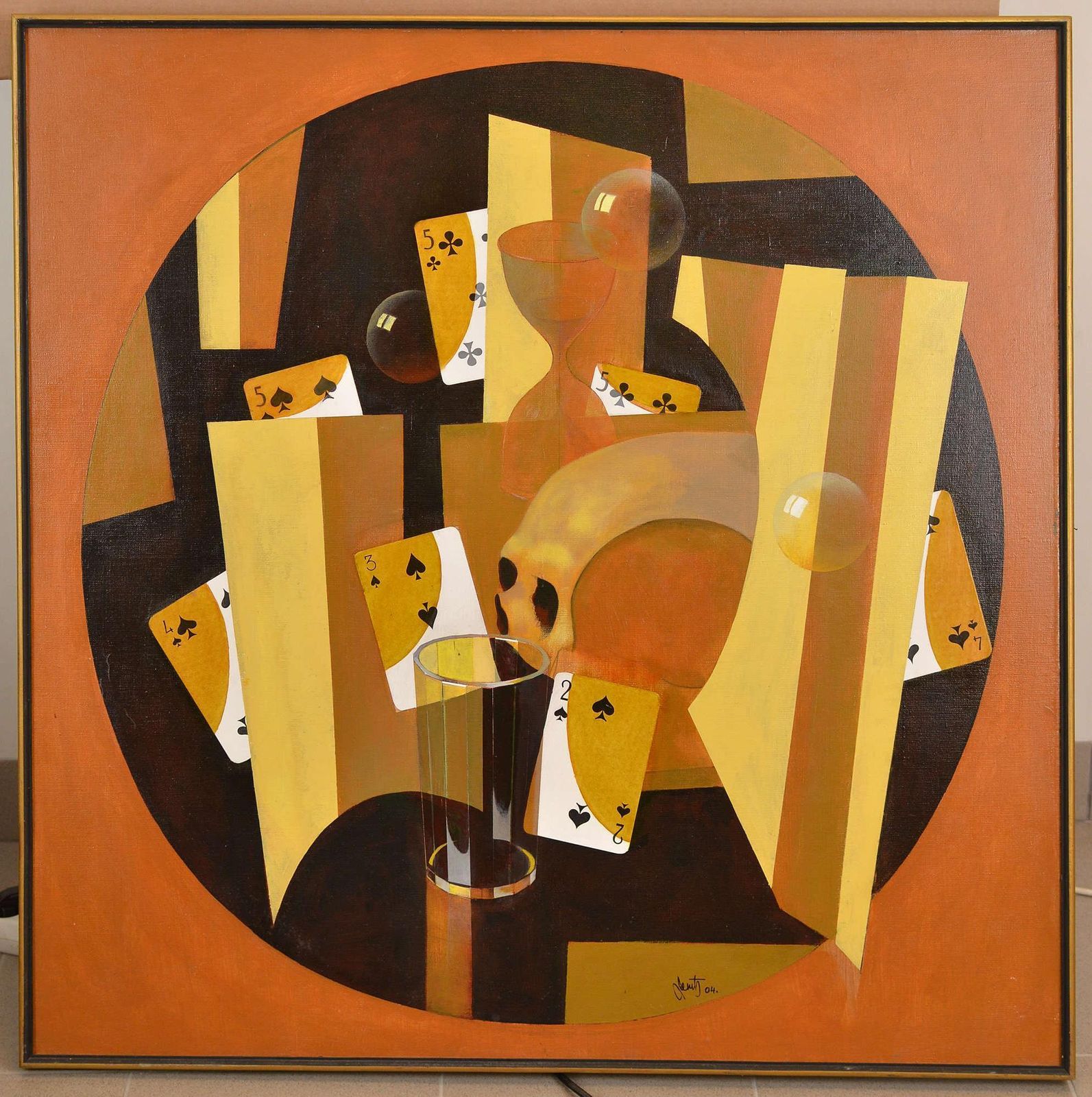 Janis Zemitisgame III. 2004. Oil On Canvas, 100x100 Cm2004 photo furniture