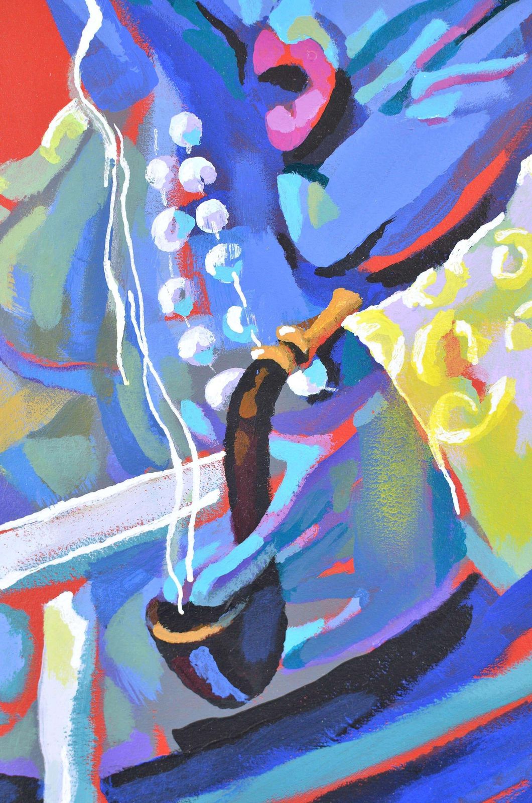 Rauls Zitmanismy Grandma Smoking Pipe , 2012. Acrylic On Cardboard, 70x100 Cm2012 photo vinterior