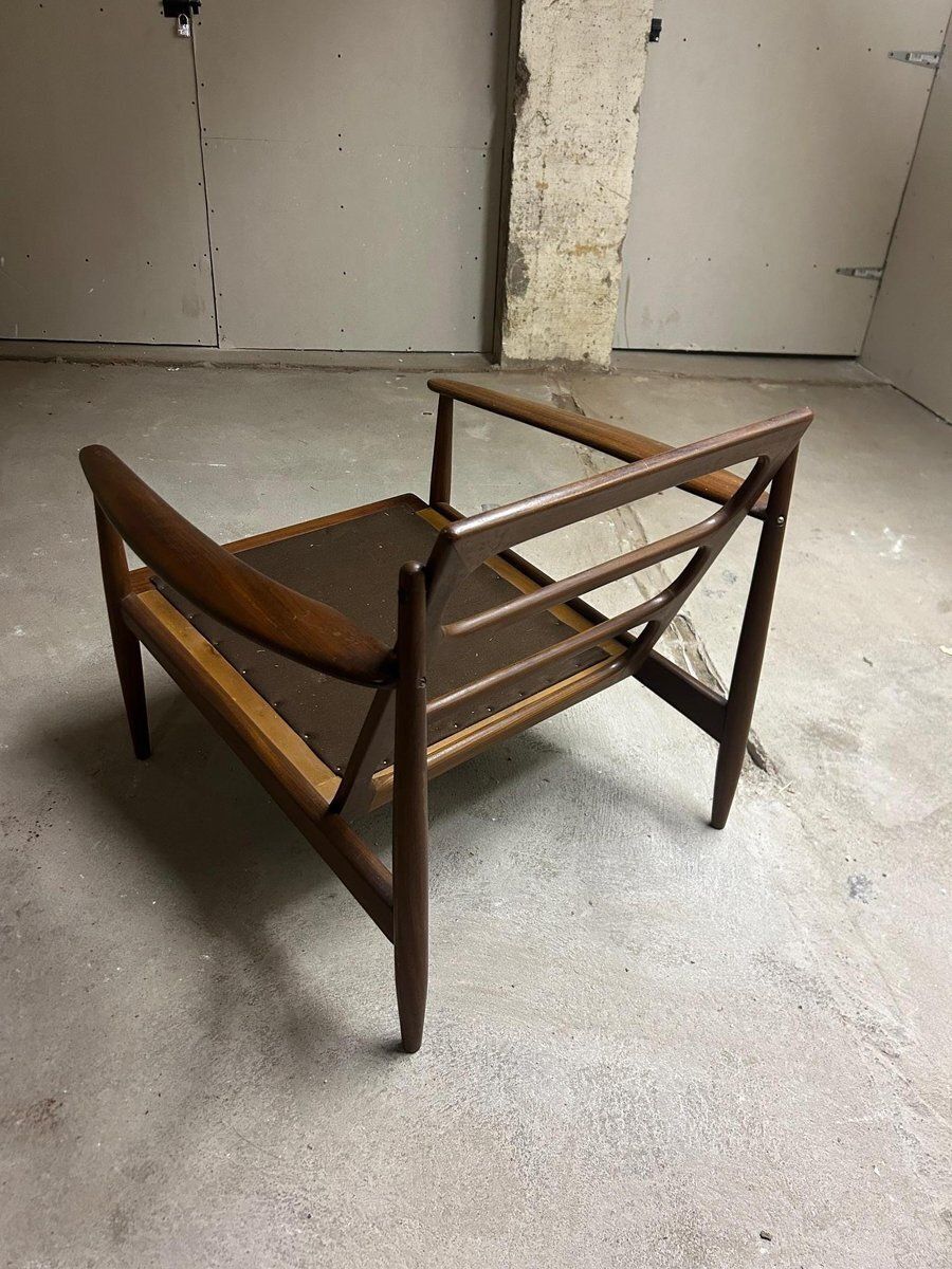 photo for sale Vintage Scandinavian Lounge Chairs By Grete Jalk For Poul Jeppesens Møbelfabrik, 1960s, Set Of 2