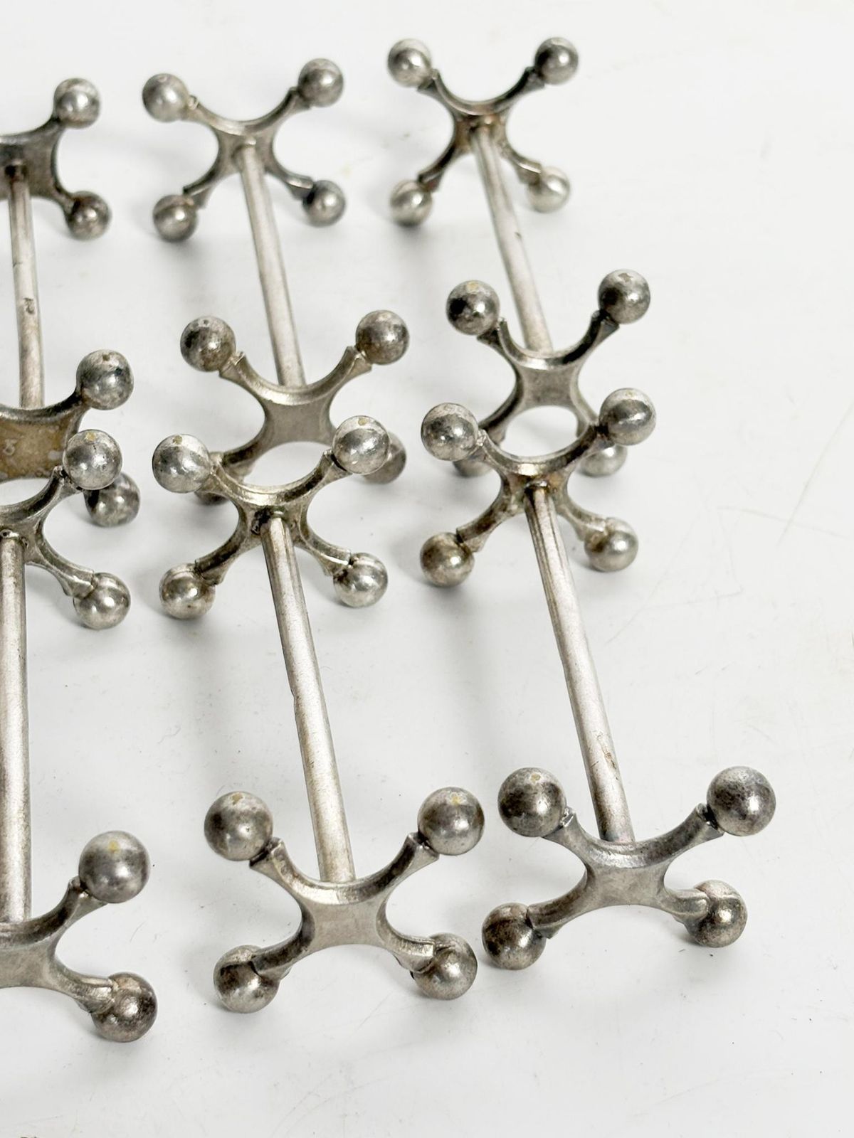 Serie Of 6 Metal Knife Rests, France, 1970 photo 479.0