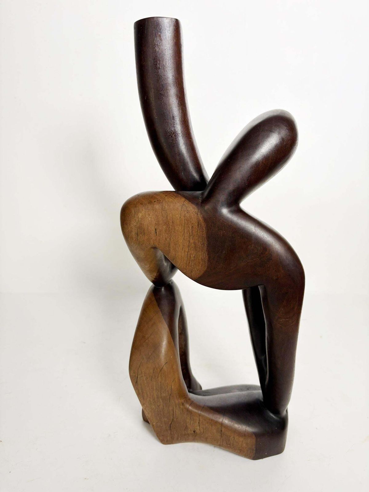 Wooden Sculpture Of A Woman's Bust, France, 1980 photo vintage