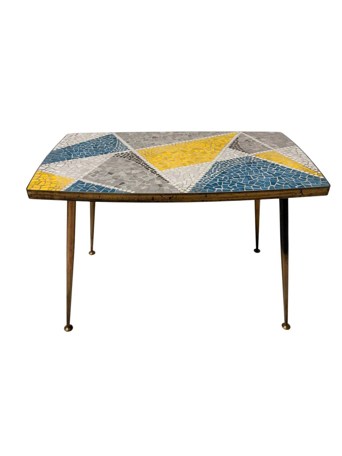 Mid Century Modern Coffee Table With Mosaic Top By Berthold Muller, 1950s photo furniture