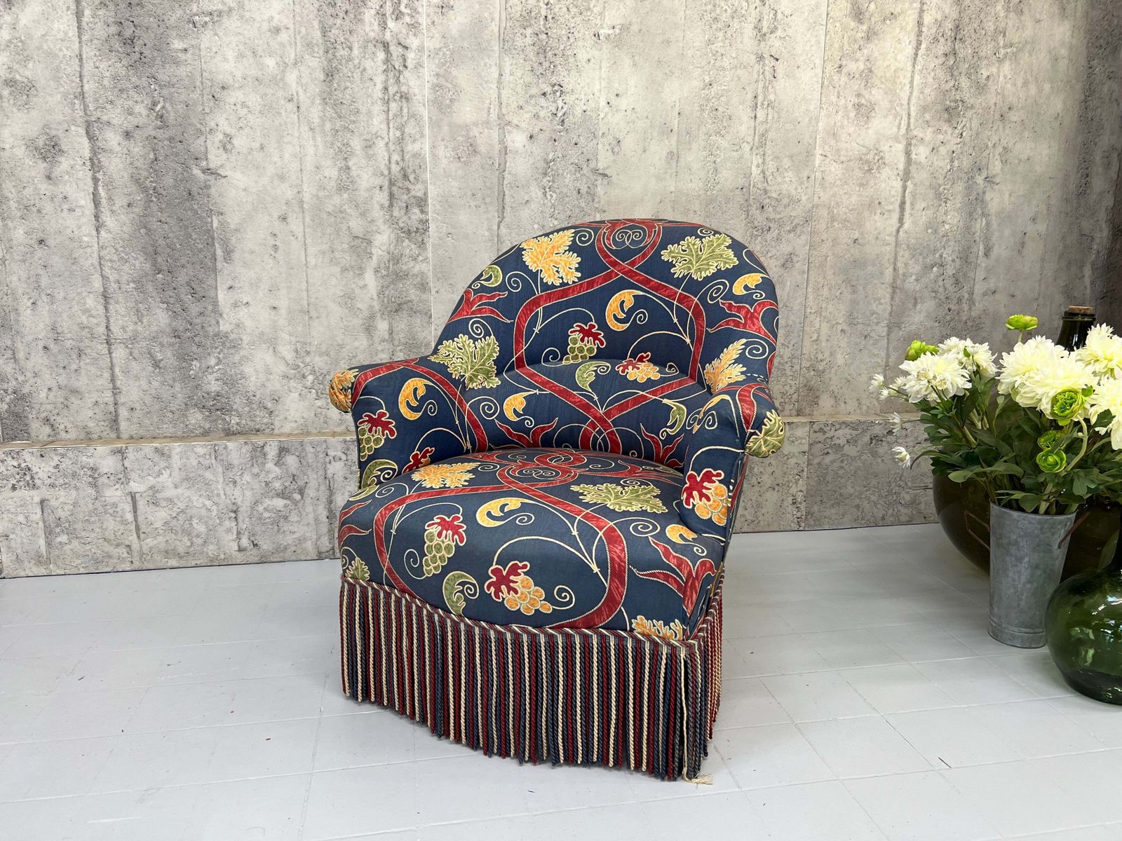 Napoleon III Blue Armchair To Reupholster